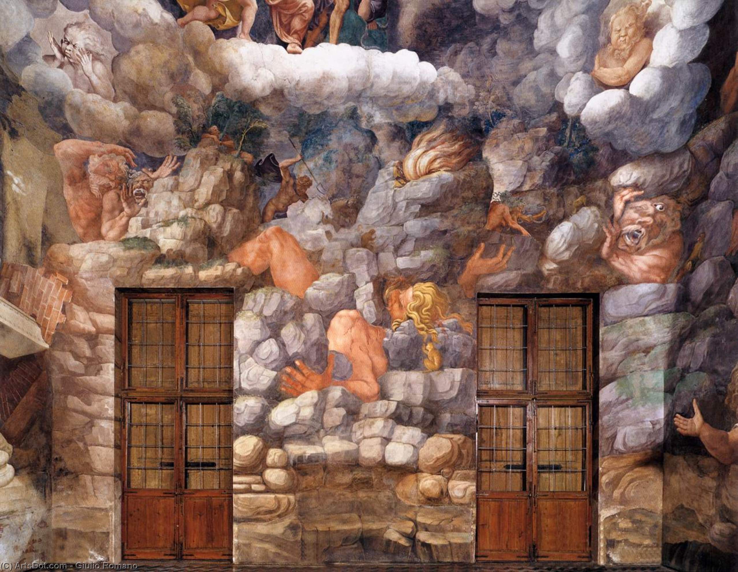 Order Artwork Replica View of the Sala dei Giganti (east wall), 1532 by Giulio Romano (1499-1546, Italy) | ArtsDot.com