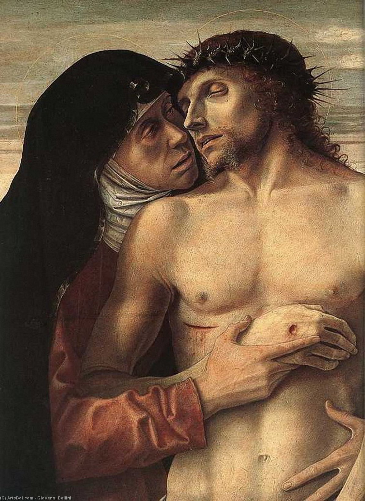 Order Oil Painting Replica Pietà (detail) (13), 1460 by Giovanni Bellini (1433-1516, Italy) | ArtsDot.com