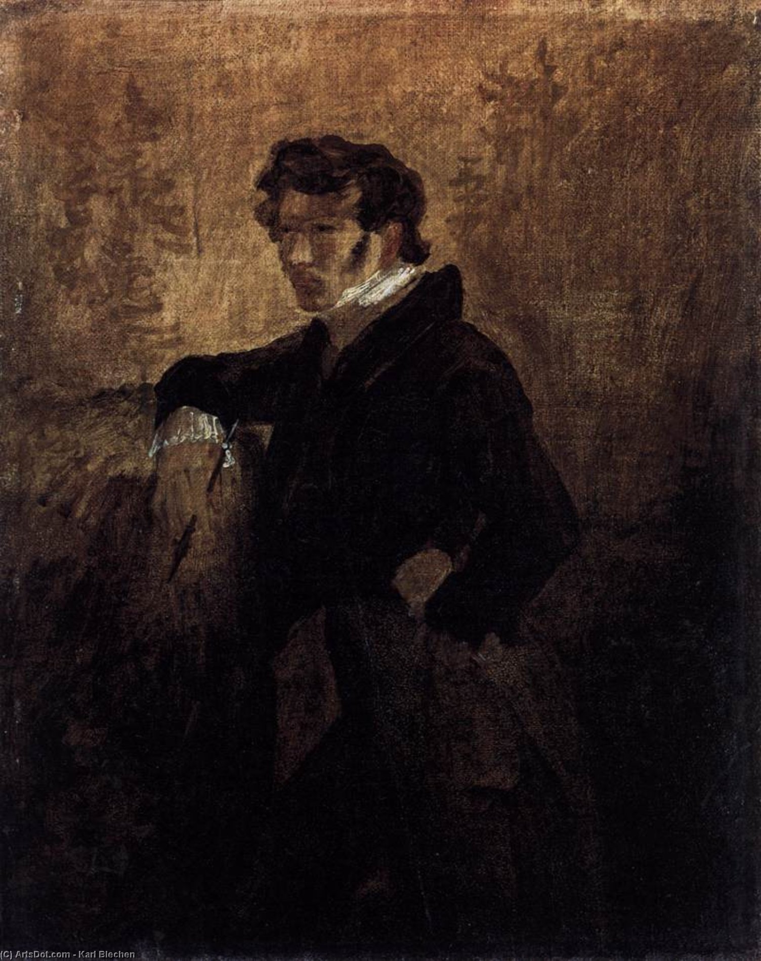 Buy Museum Art Reproductions Self-Portrait, 1823 by Karl Blechen | ArtsDot.com