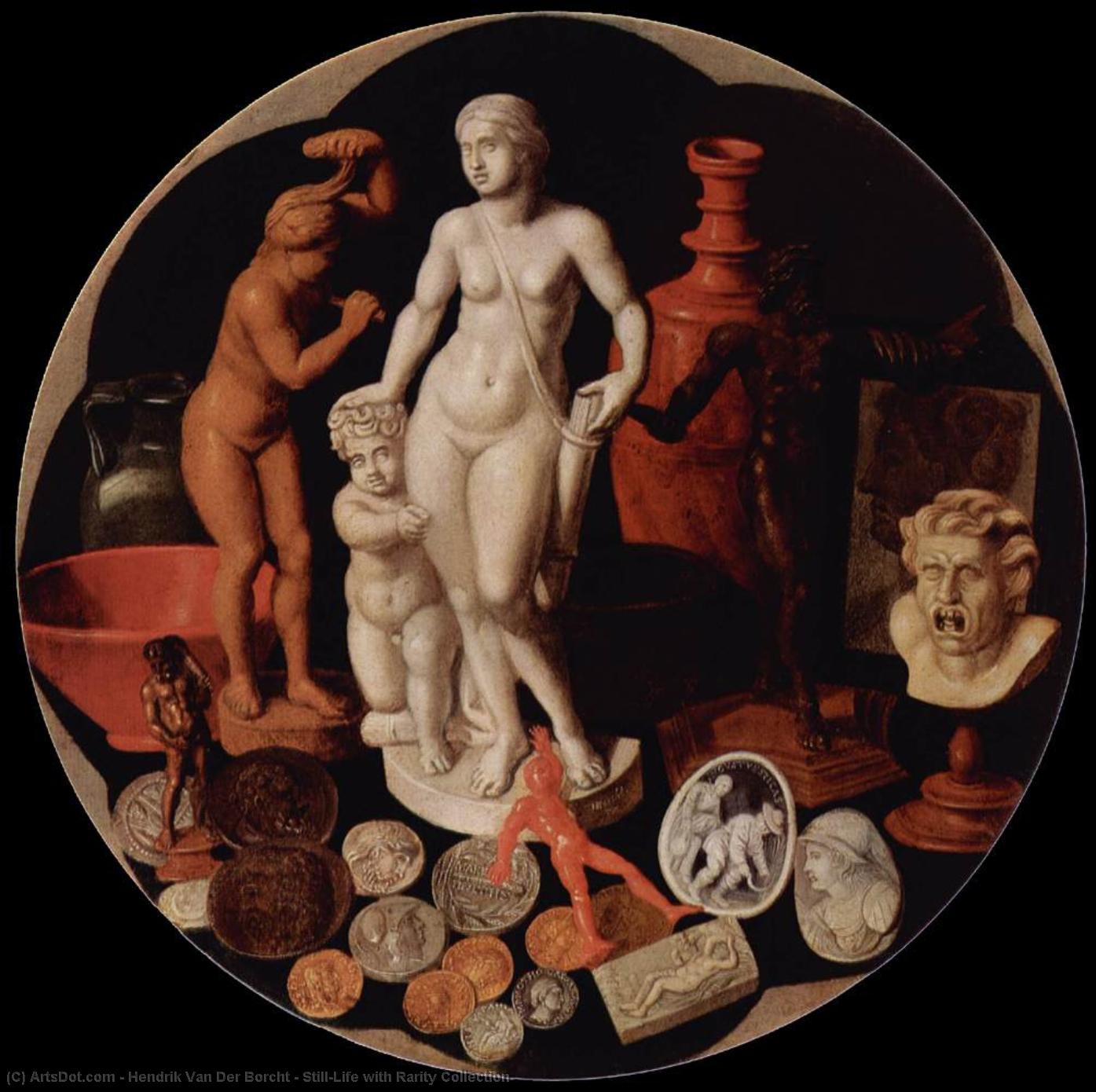 Buy Museum Art Reproductions Still-Life with Rarity Collection by Hendrik Van Der Borcht (1583-1655, Belgium) | ArtsDot.com