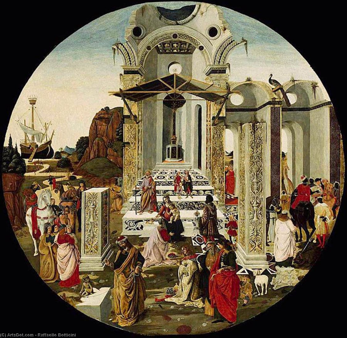 Order Oil Painting Replica The Adoration of the Magi, 1495 by Raffaello Botticini (1477-1520, Italy) | ArtsDot.com