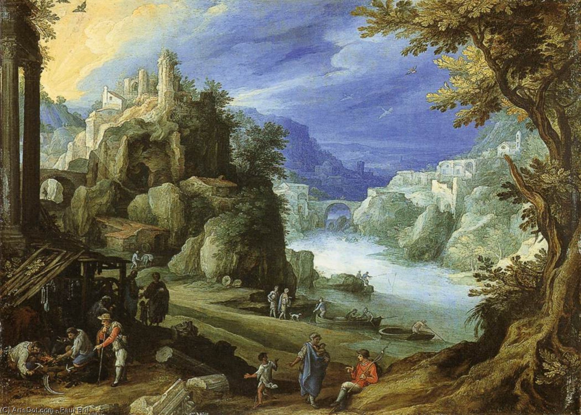 Order Artwork Replica Fantastic Landscape, 1598 by Paul Bril (1554-1626, Belgium) | ArtsDot.com