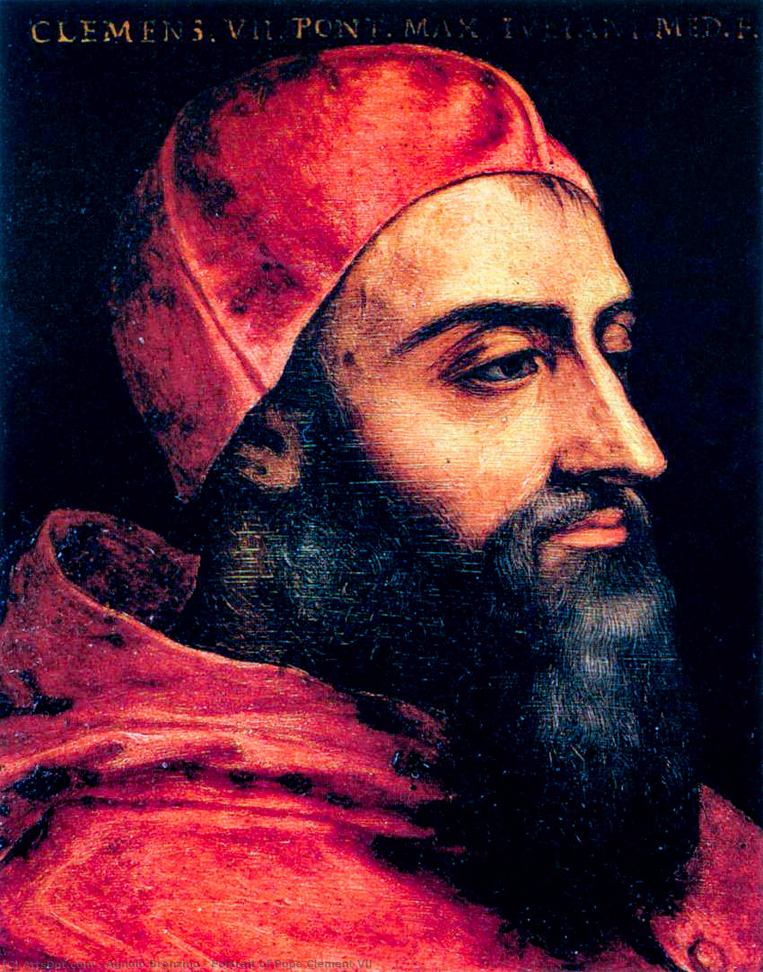 順序 油絵 ポピークレメントVIIの肖像, 1564 バイ Agnolo Bronzino (1503-1572, Italy) | ArtsDot.com