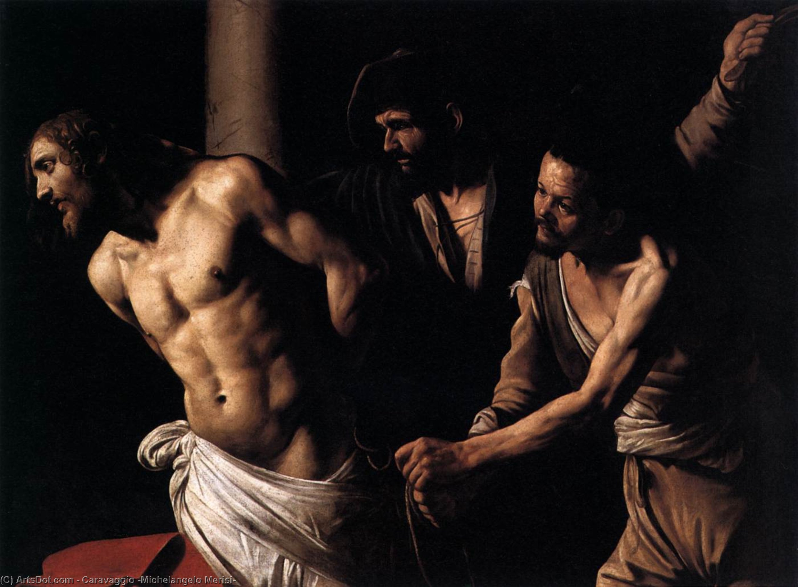Buy Museum Art Reproductions Christ at the Column, 1607 by Caravaggio (Michelangelo Merisi) (1571-1610, Spain) | ArtsDot.com
