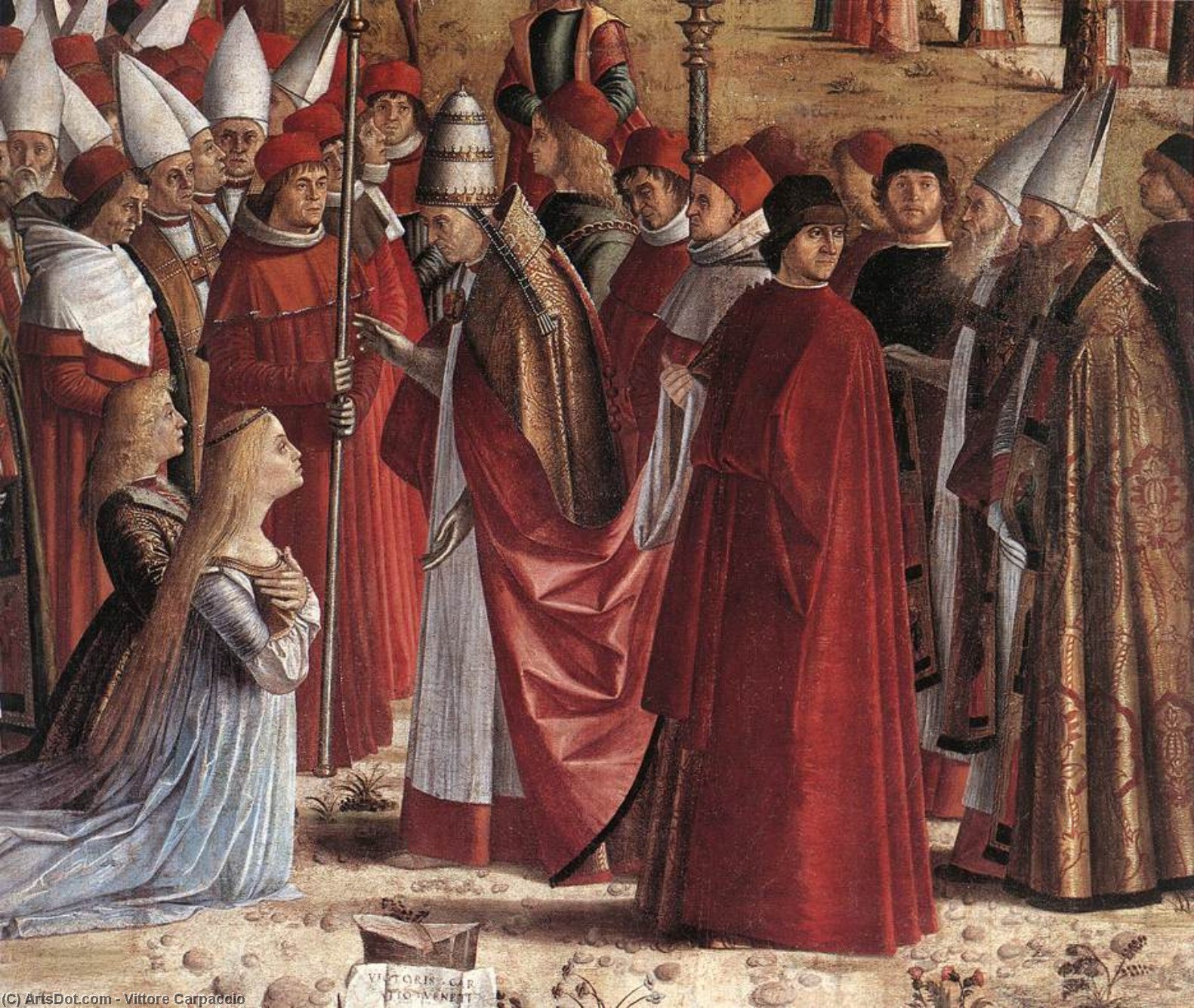 Order Oil Painting Replica The Pilgrims Meet the Pope (detail), 1492 by Vittore Carpaccio (1465-1526, Italy) | ArtsDot.com