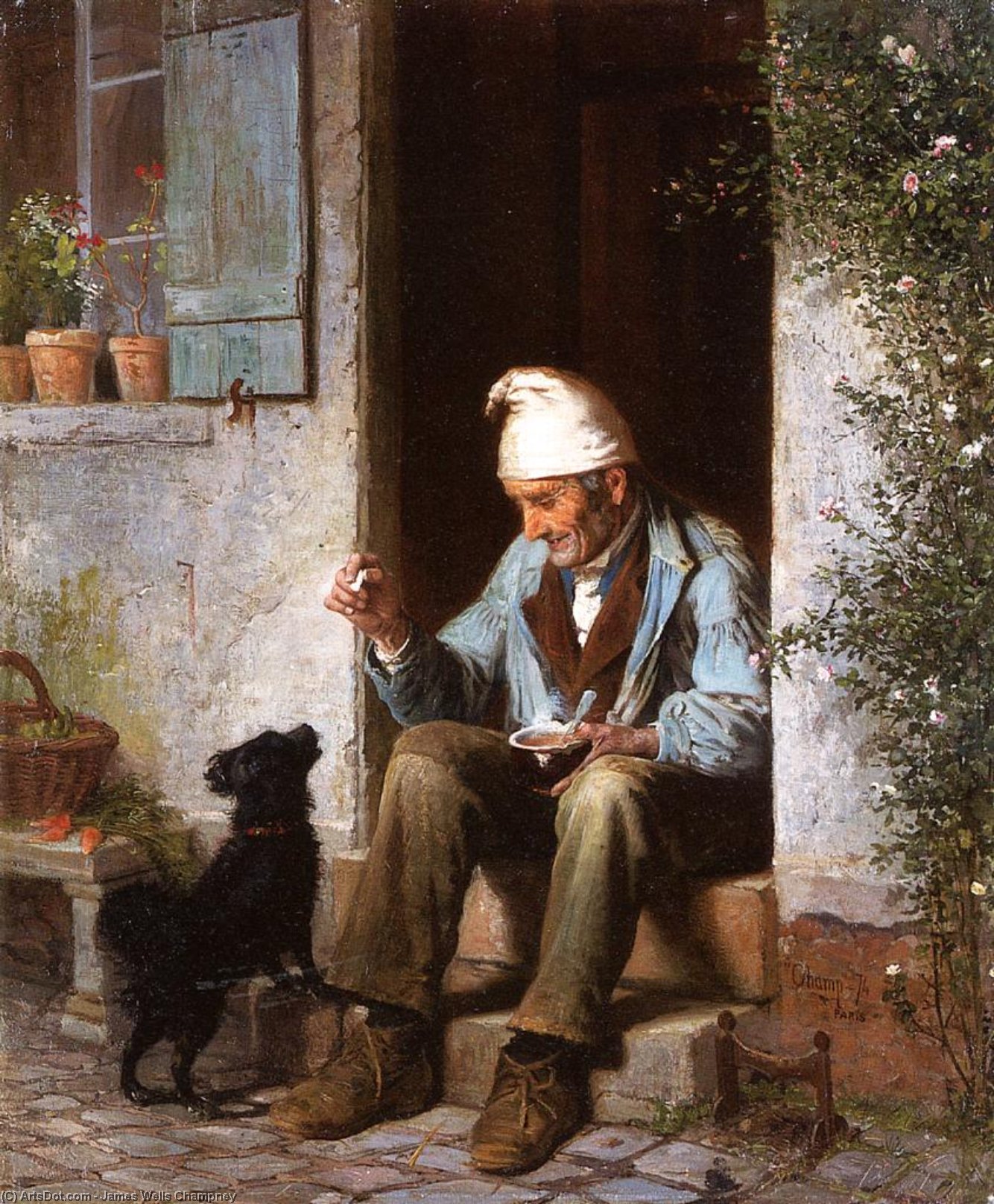 Buy Museum Art Reproductions The Little Beggar, 1874 by James Wells Champney (1843-1903, United States) | ArtsDot.com