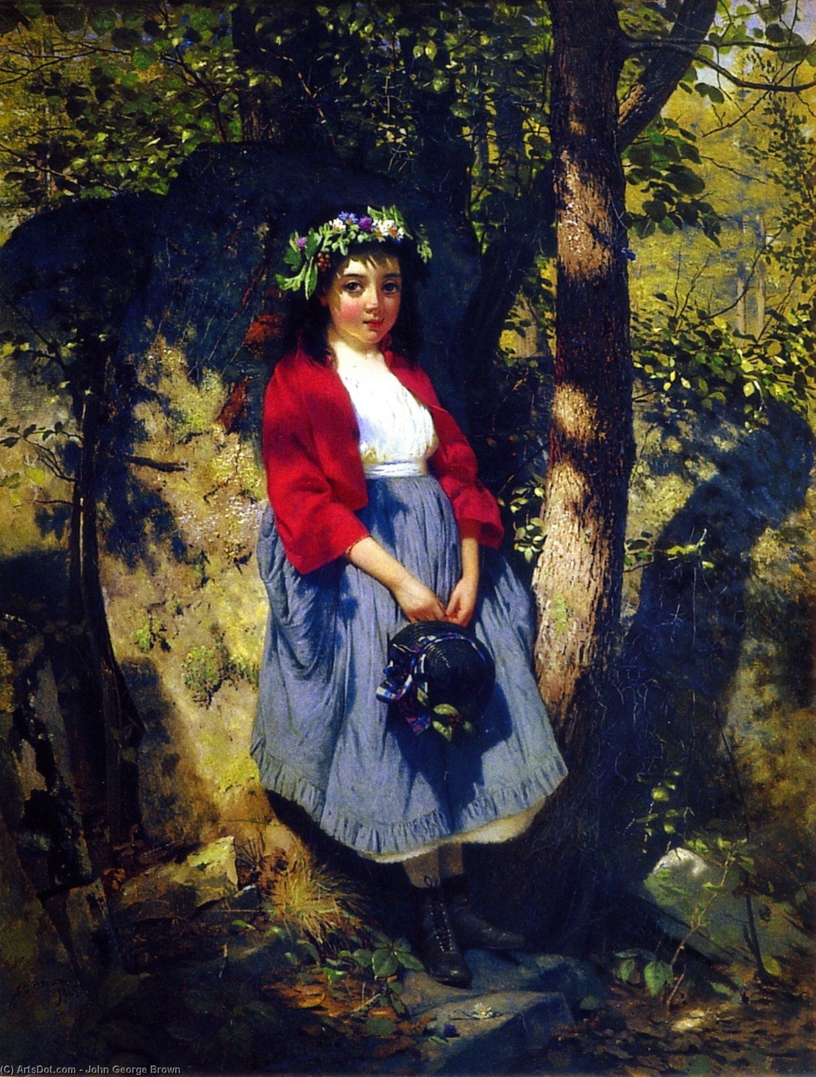 Buy Museum Art Reproductions The Little Queen of the Woods, 1865 by John George Brown (1831-1913, United Kingdom) | ArtsDot.com