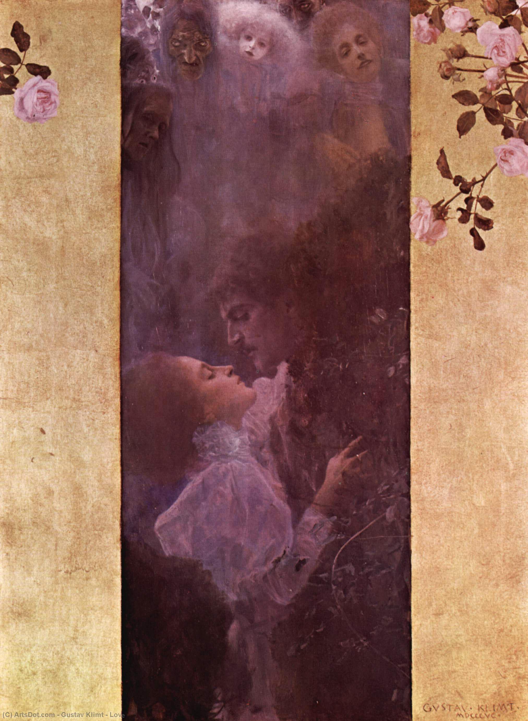 Buy Museum Art Reproductions Love, 1895 by Gustave Klimt (1862-1918, Austria) | ArtsDot.com