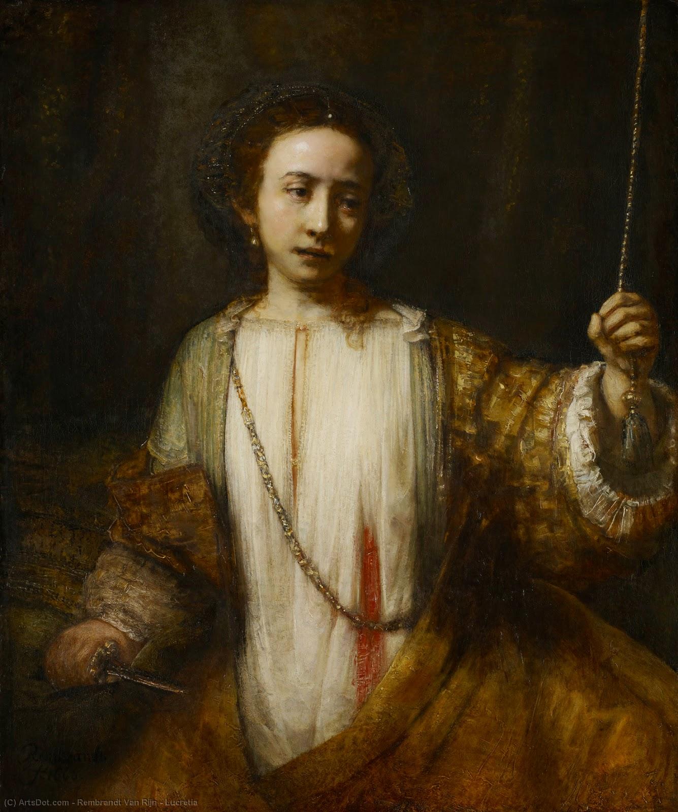Buy Museum Art Reproductions Lucretia, 1666 by Rembrandt Van Rijn (1606-1669, Netherlands) | ArtsDot.com