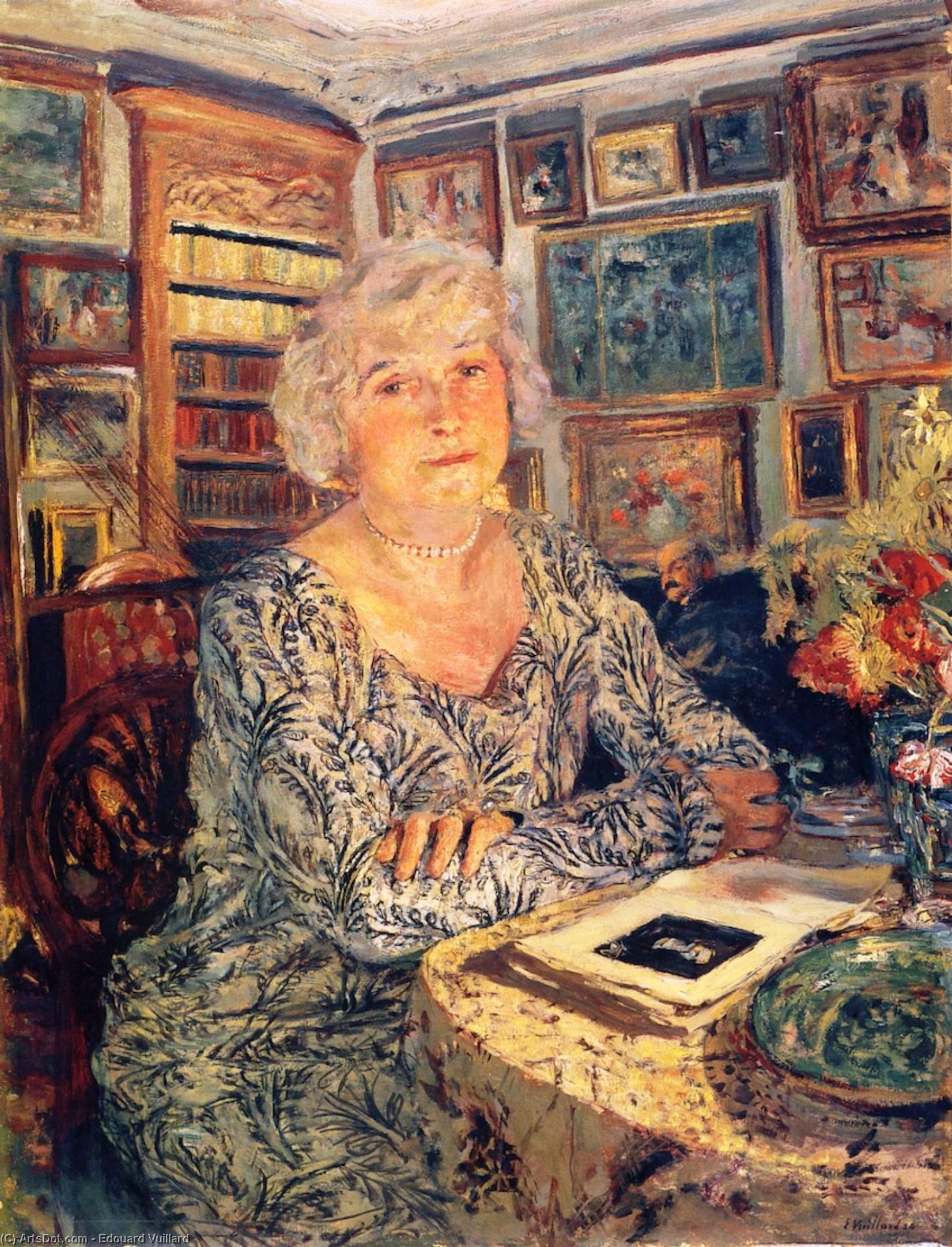 Order Oil Painting Replica Lucy Hessel Reading, 1924 by Jean Edouard Vuillard (1868-1940, France) | ArtsDot.com