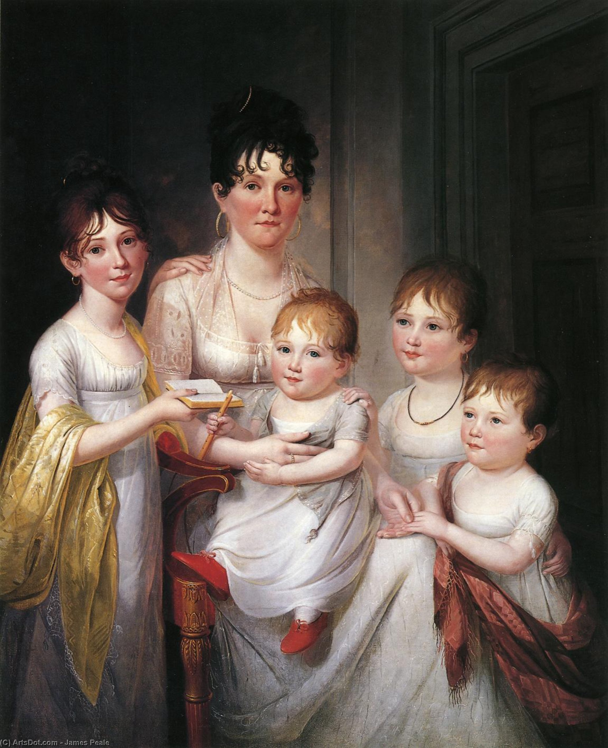 Order Artwork Replica Madame Dubocq and Her Children, 1807 by James Peale (1749-1831, United States) | ArtsDot.com