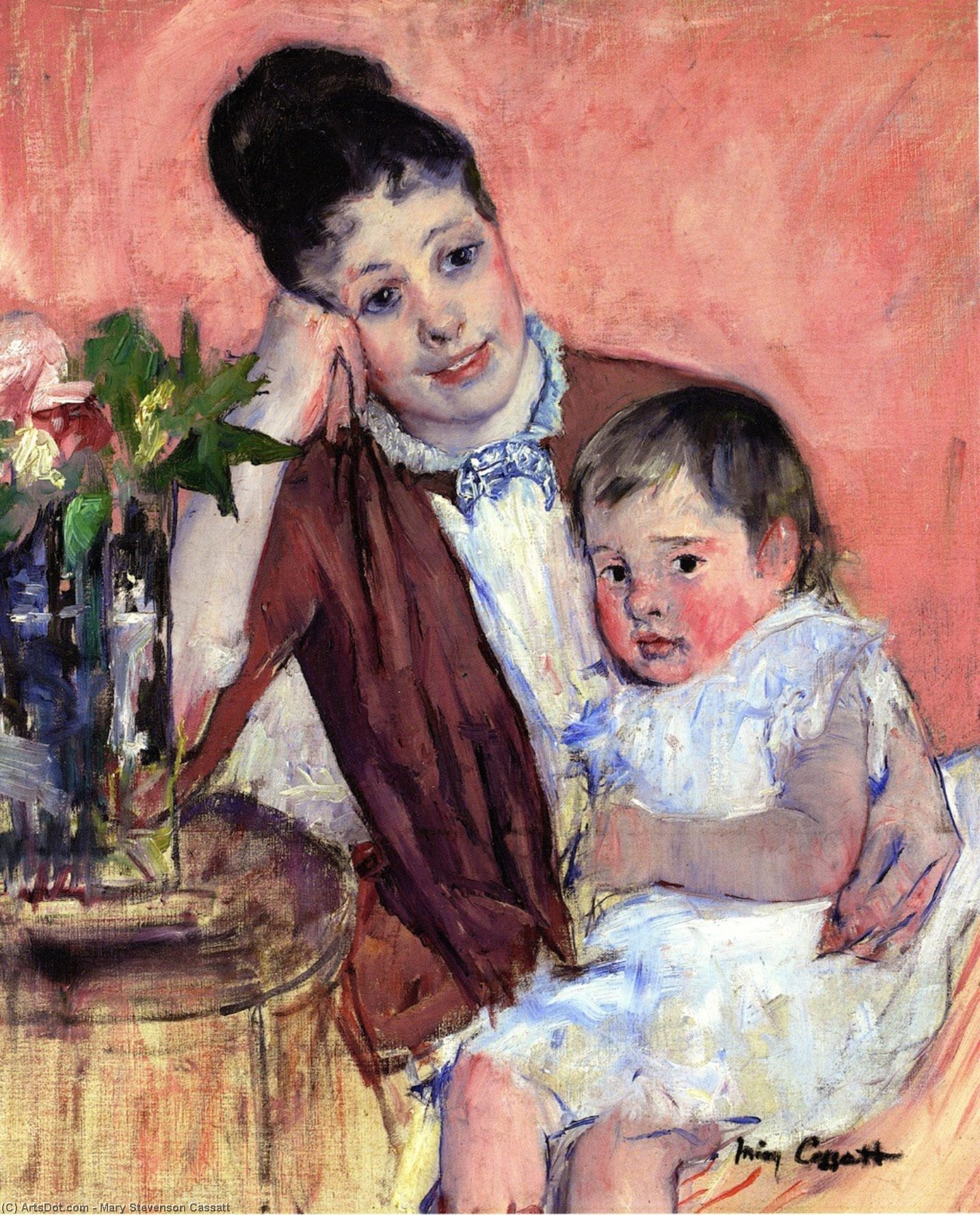 Order Oil Painting Replica Madame H. de Fleury and Her Child, 1890 by Mary Stevenson Cassatt (1843-1926, United States) | ArtsDot.com