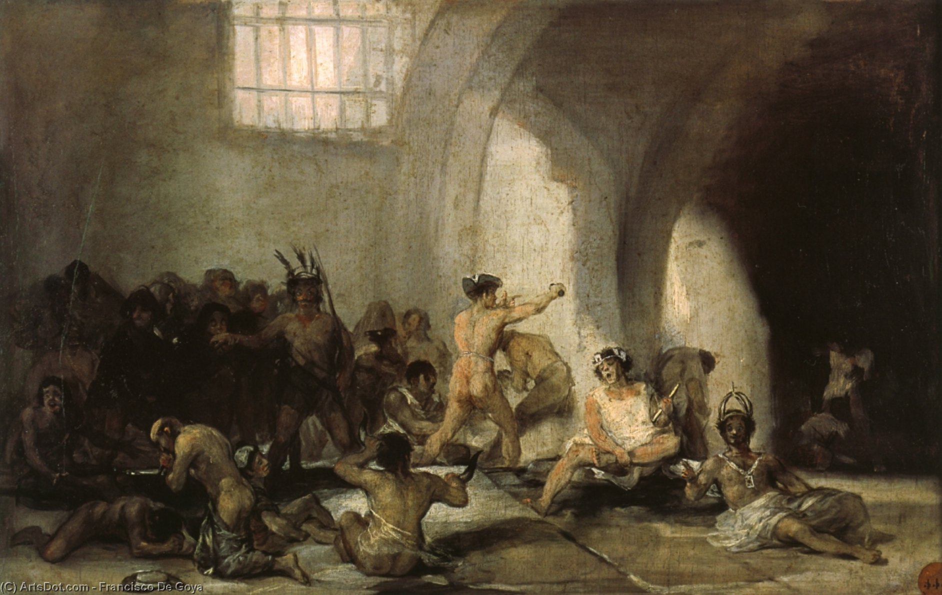 Buy Museum Art Reproductions The Madhouse, 1812 by Francisco De Goya (1746-1828, Spain) | ArtsDot.com