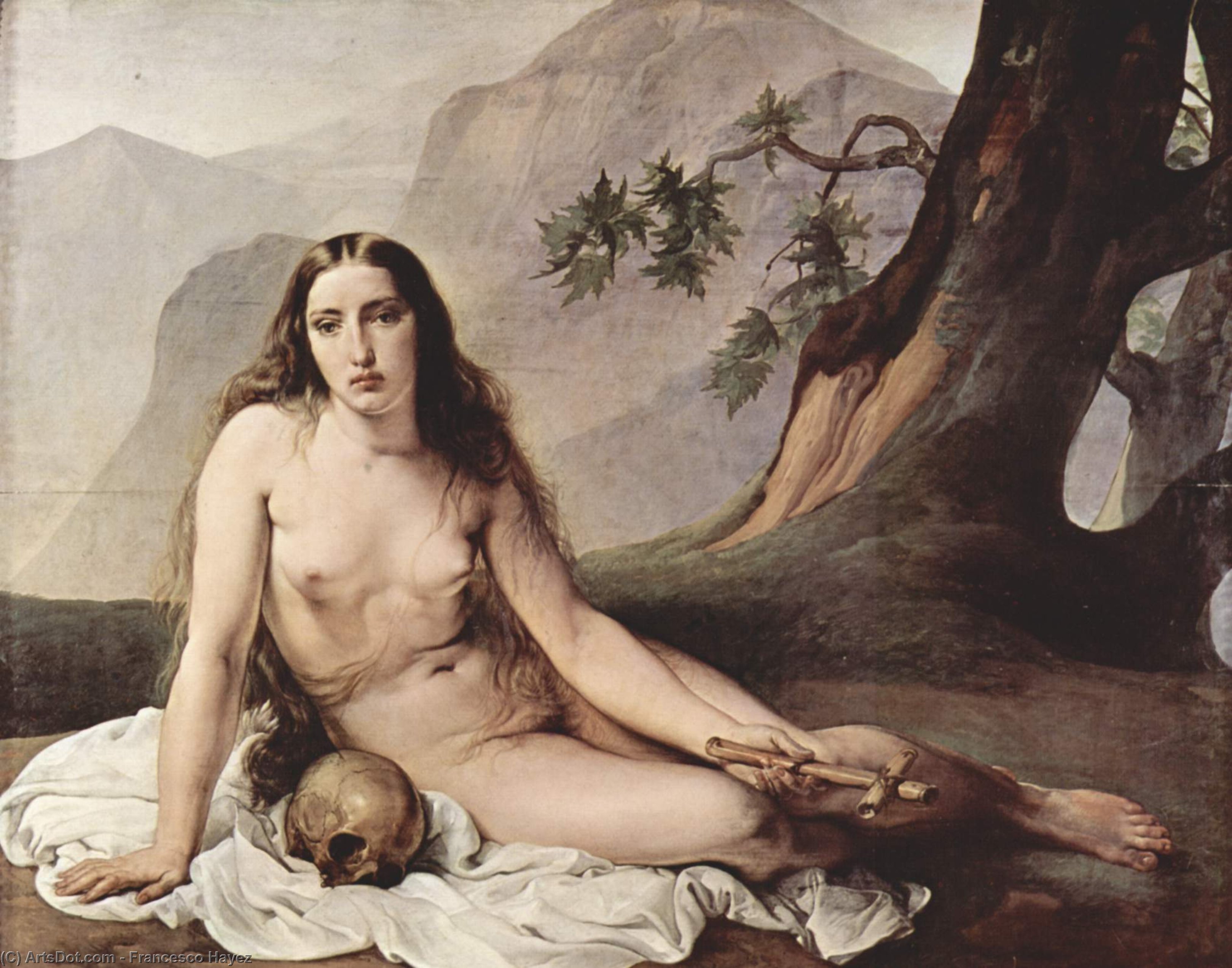 Order Oil Painting Replica Mary Magdalene, 1825 by Francesco Hayez (1791-1882, Italy) | ArtsDot.com