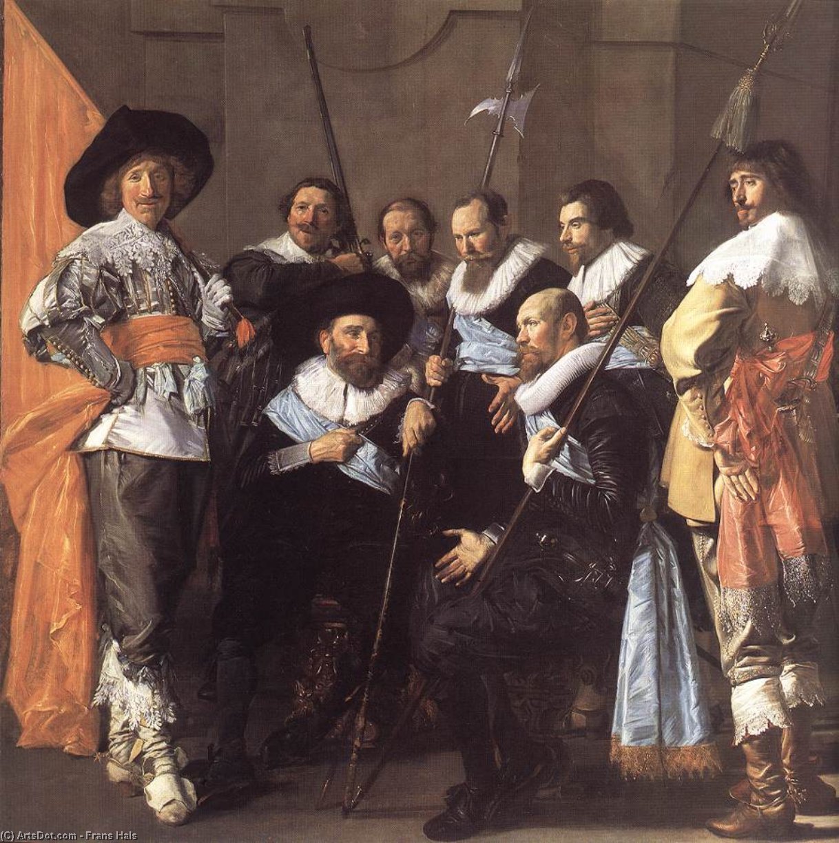 Buy Museum Art Reproductions The Meagre Company [detail], 1633 by Frans Hals (1580-1666, Belgium) | ArtsDot.com