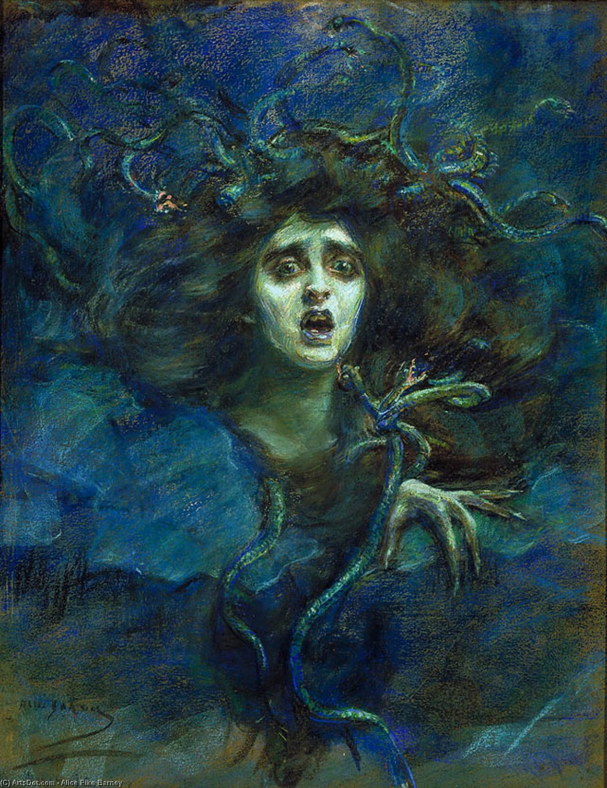 Buy Museum Art Reproductions Medusa (also known as Laura Dreyfus Barney), 1892 by Alice Pike Barney (1857-1931, United States) | ArtsDot.com