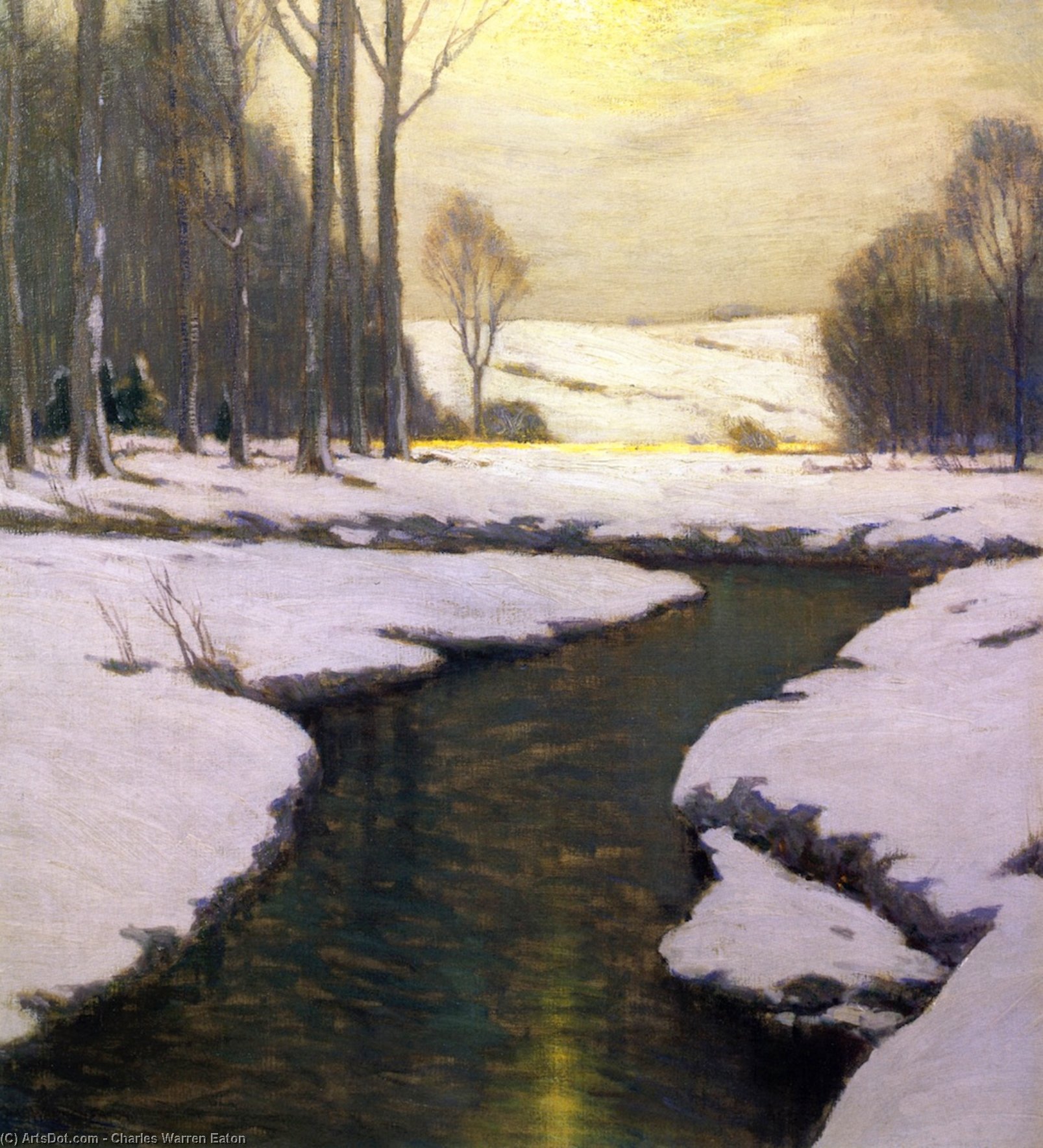 Buy Museum Art Reproductions Melting Snow, 1900 by Charles Warren Eaton (1854-1935, Netherlands) | ArtsDot.com