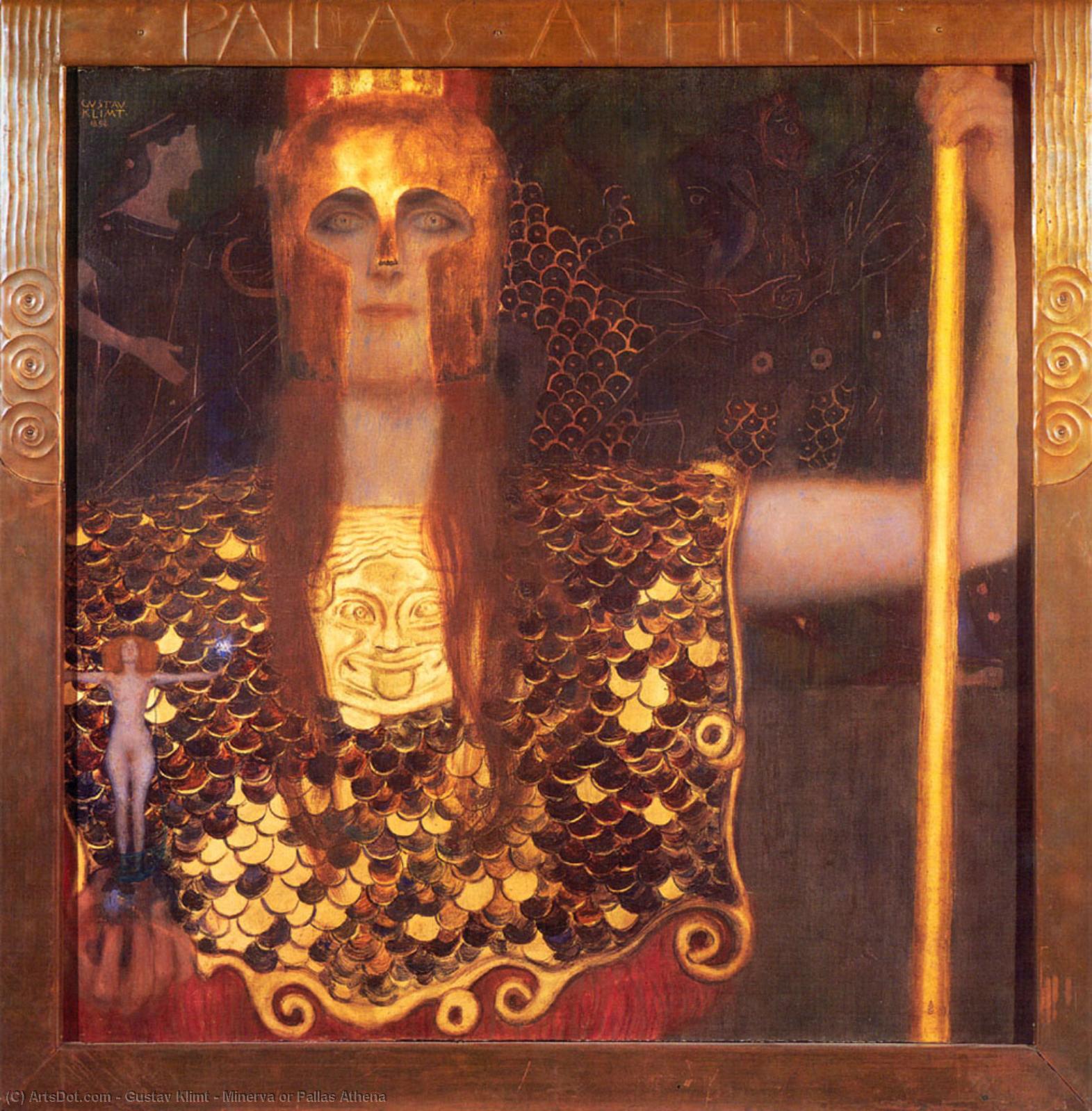 Order Oil Painting Replica Minerva or Pallas Athena, 1898 by Gustave Klimt (1862-1918, Austria) | ArtsDot.com