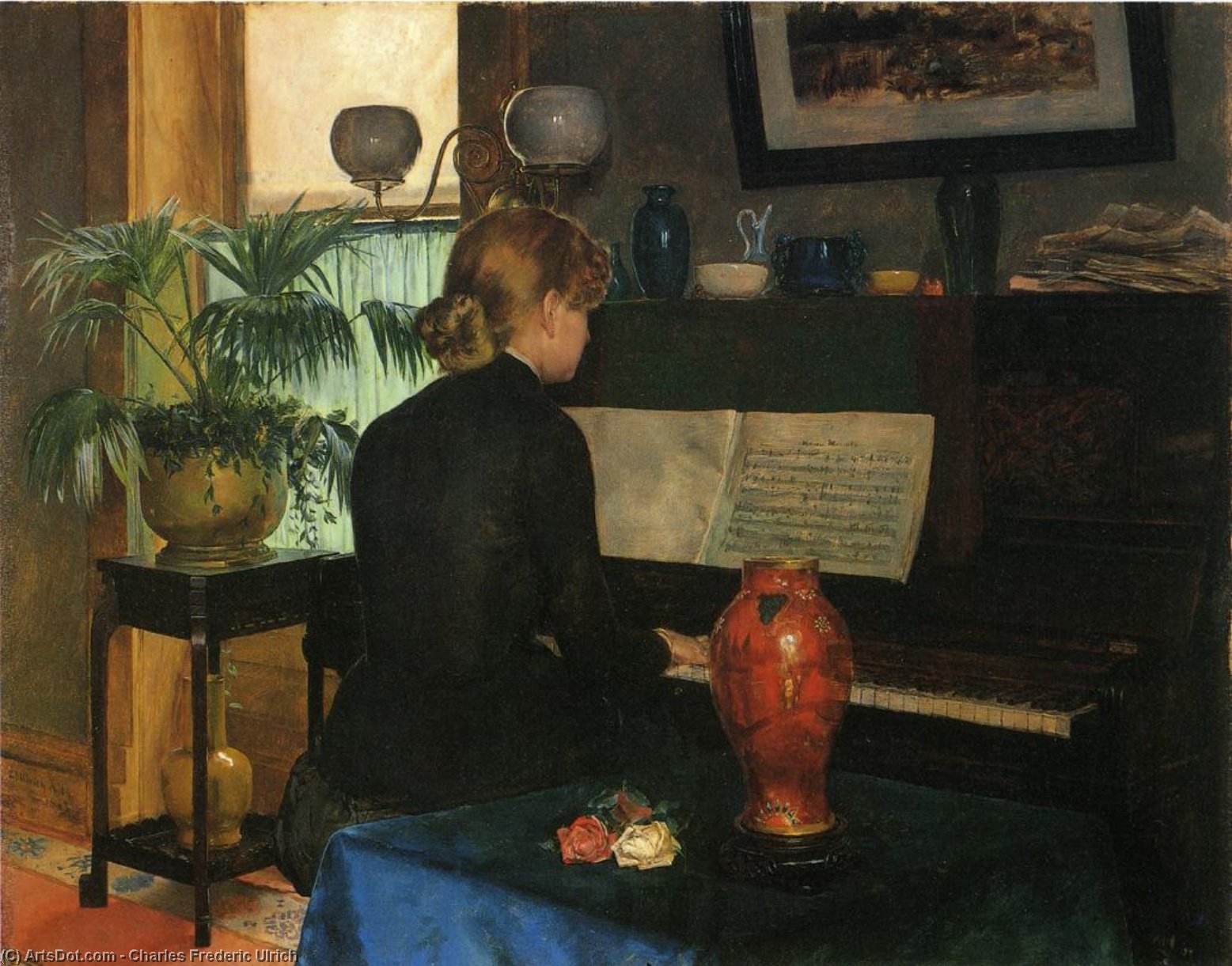 Order Artwork Replica Moment Musicale, 1883 by Charles Frederic Ulrich (1858-1908, United States) | ArtsDot.com