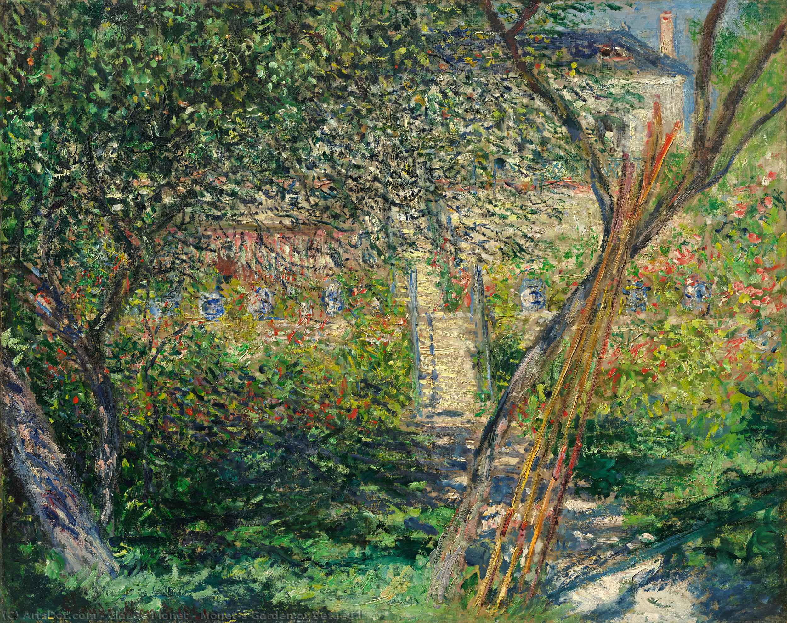 Order Paintings Reproductions Monet`s Garden at Vetheuil, 1881 by Claude Monet (1840-1926, France) | ArtsDot.com