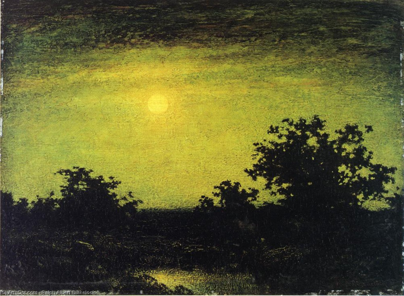 Order Oil Painting Replica Moonlight, 1885 by Ralph Albert Blakelock (1847-1919, United States) | ArtsDot.com
