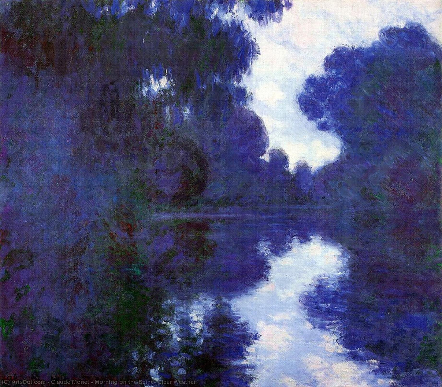 Order Oil Painting Replica Morning on the Seine, Clear Weather, 1897 by Claude Monet (1840-1926, France) | ArtsDot.com