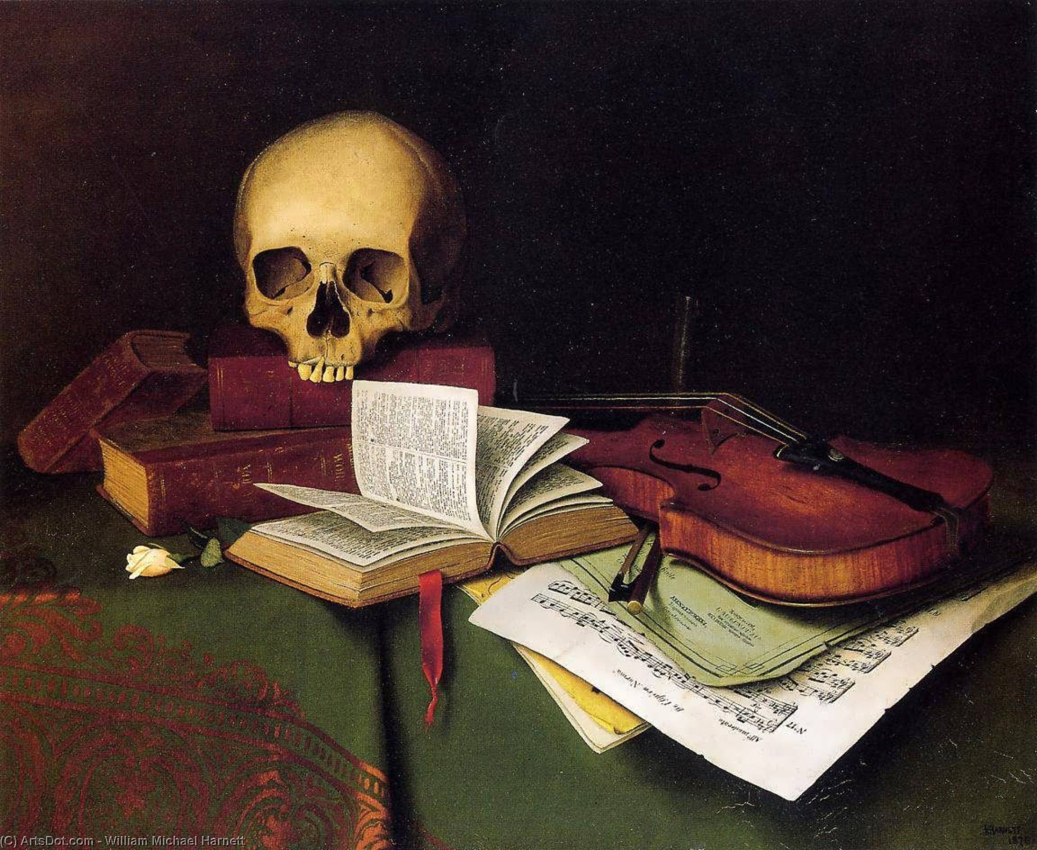 Buy Museum Art Reproductions Mortality and Immortality, 1876 by William Michael Harnett (1848-1892, Ireland) | ArtsDot.com