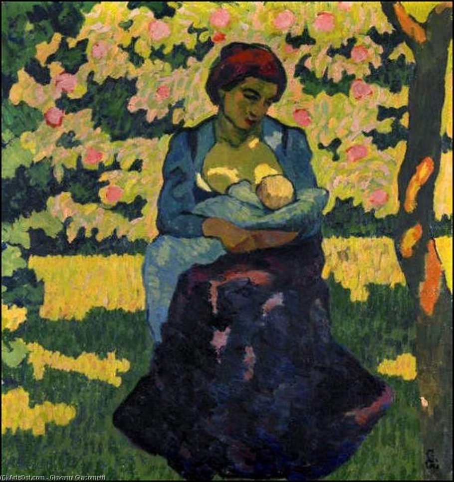 Order Oil Painting Replica The Mother by Giovanni Giacometti (1868-1933, Switzerland) | ArtsDot.com