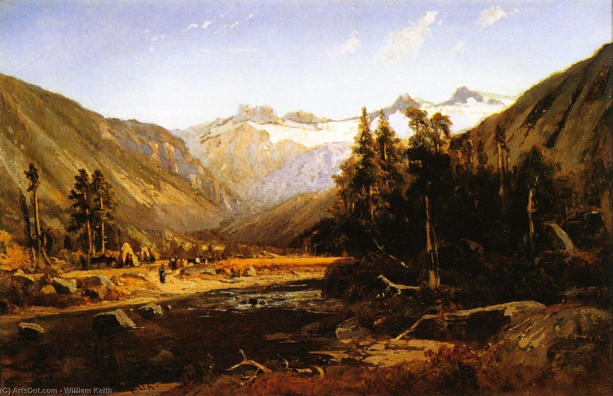 Order Oil Painting Replica Mount Lyell, California Sierra, 1874 by William Keith (1838-1911, Scotland) | ArtsDot.com