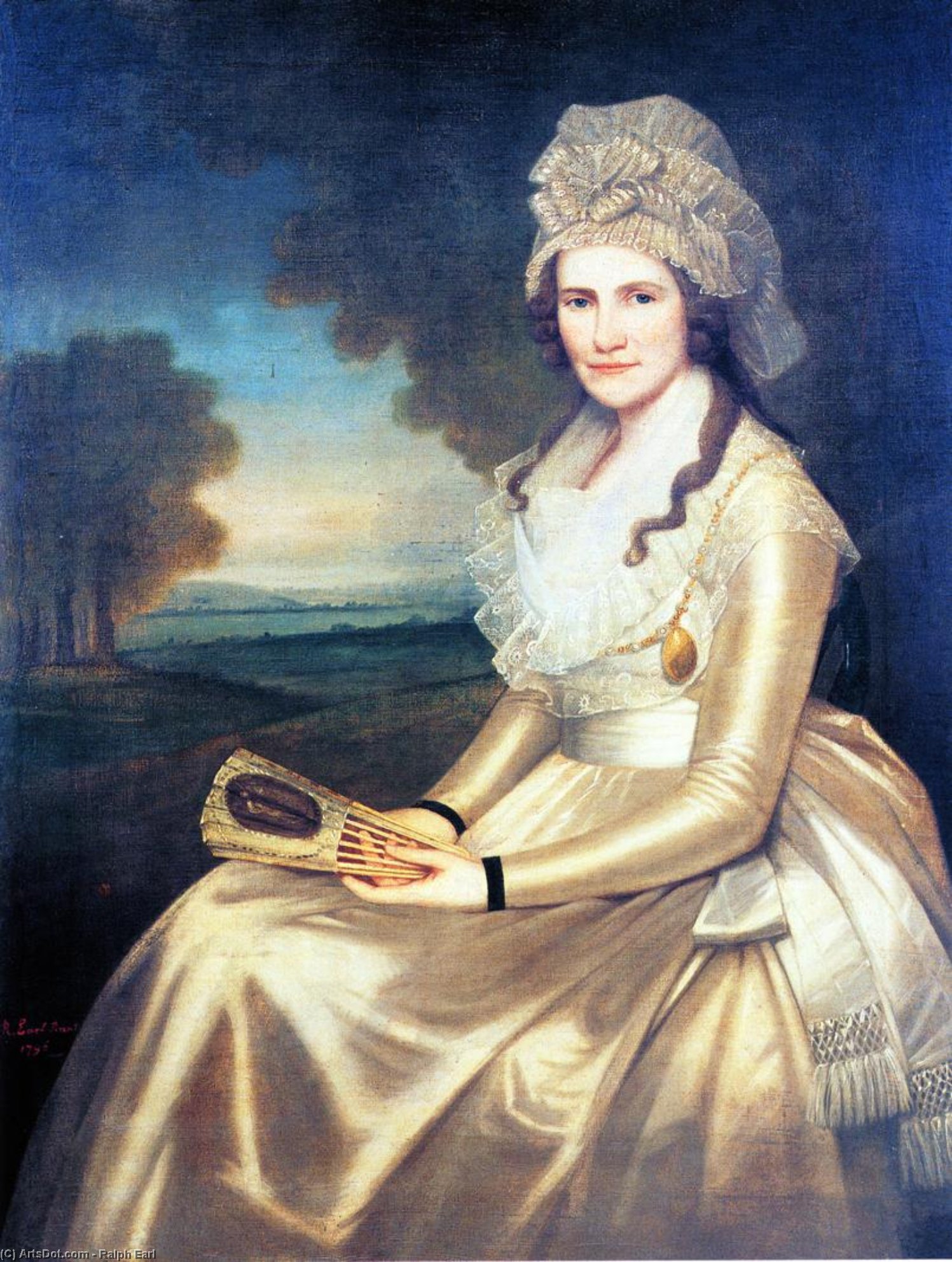 Order Oil Painting Replica Mrs. Jared Lane (Apphia Ruggles), 1796 by Ralph Earl (1751-1801, United States) | ArtsDot.com