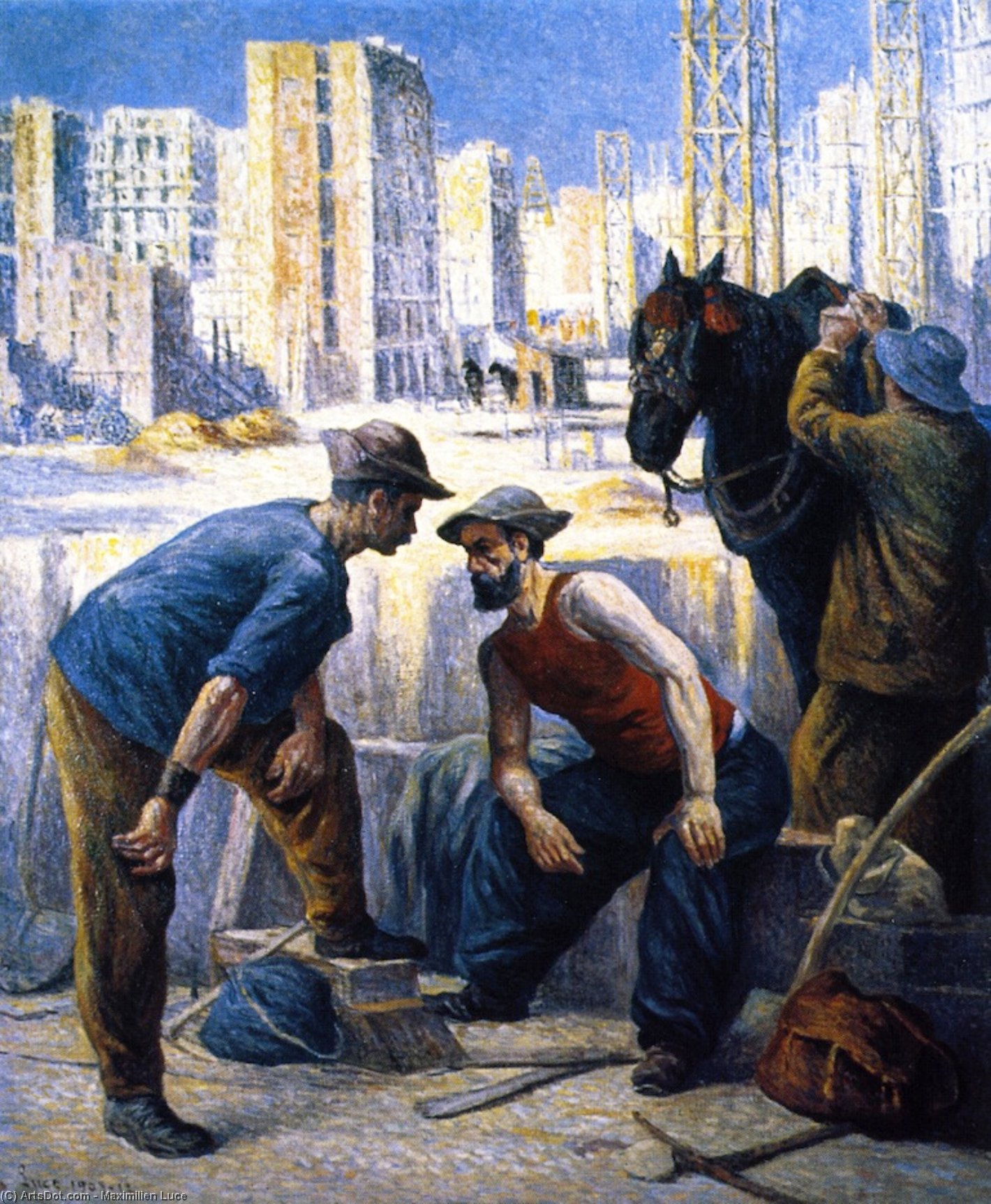 順序 油絵 ナヴィビス, 1908 バイ Maximilien Luce (1858-1941, France) | ArtsDot.com