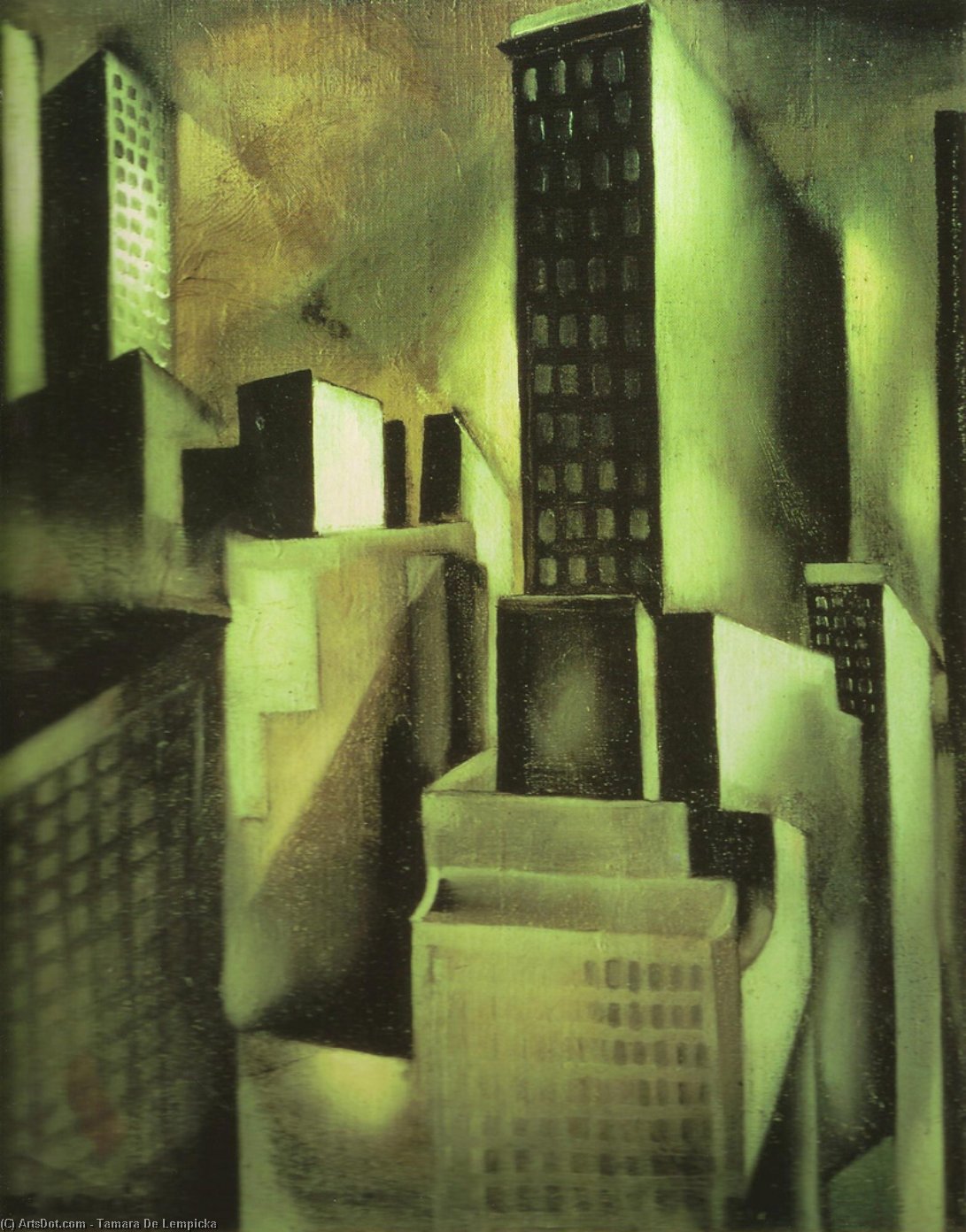 Order Oil Painting Replica New York, 1929 by Tamara De Lempicka (Inspired By) (1898-1980, Poland) | ArtsDot.com