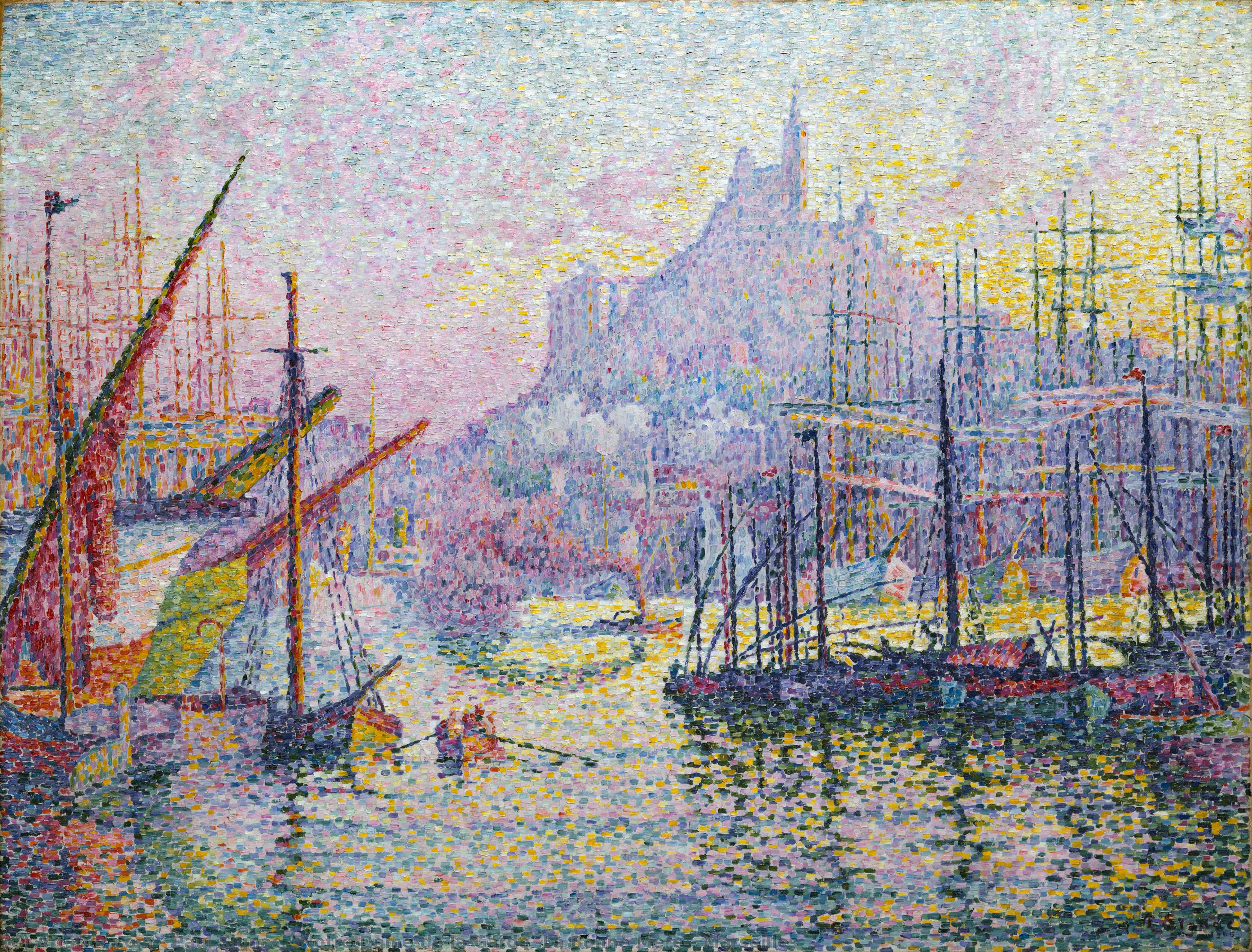 Order Paintings Reproductions Notre-Dame-de-la-Garde (La Bonne-Mere), Marseilles, 1906 by Paul Signac (1863-1935, France) | ArtsDot.com