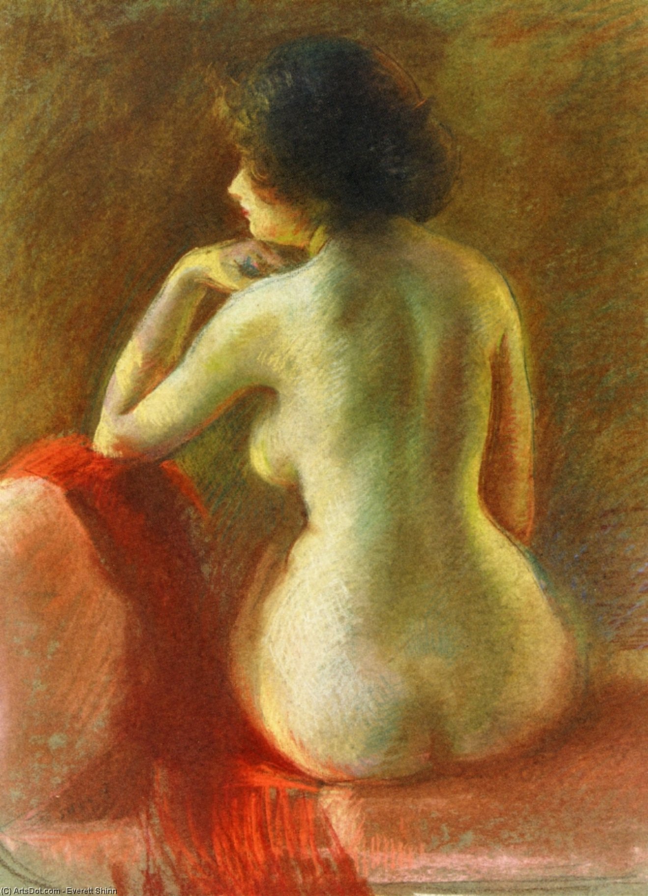 Buy Museum Art Reproductions Nude, 1910 by Everett Shinn (Inspired By) (1876-1953, United States) | ArtsDot.com