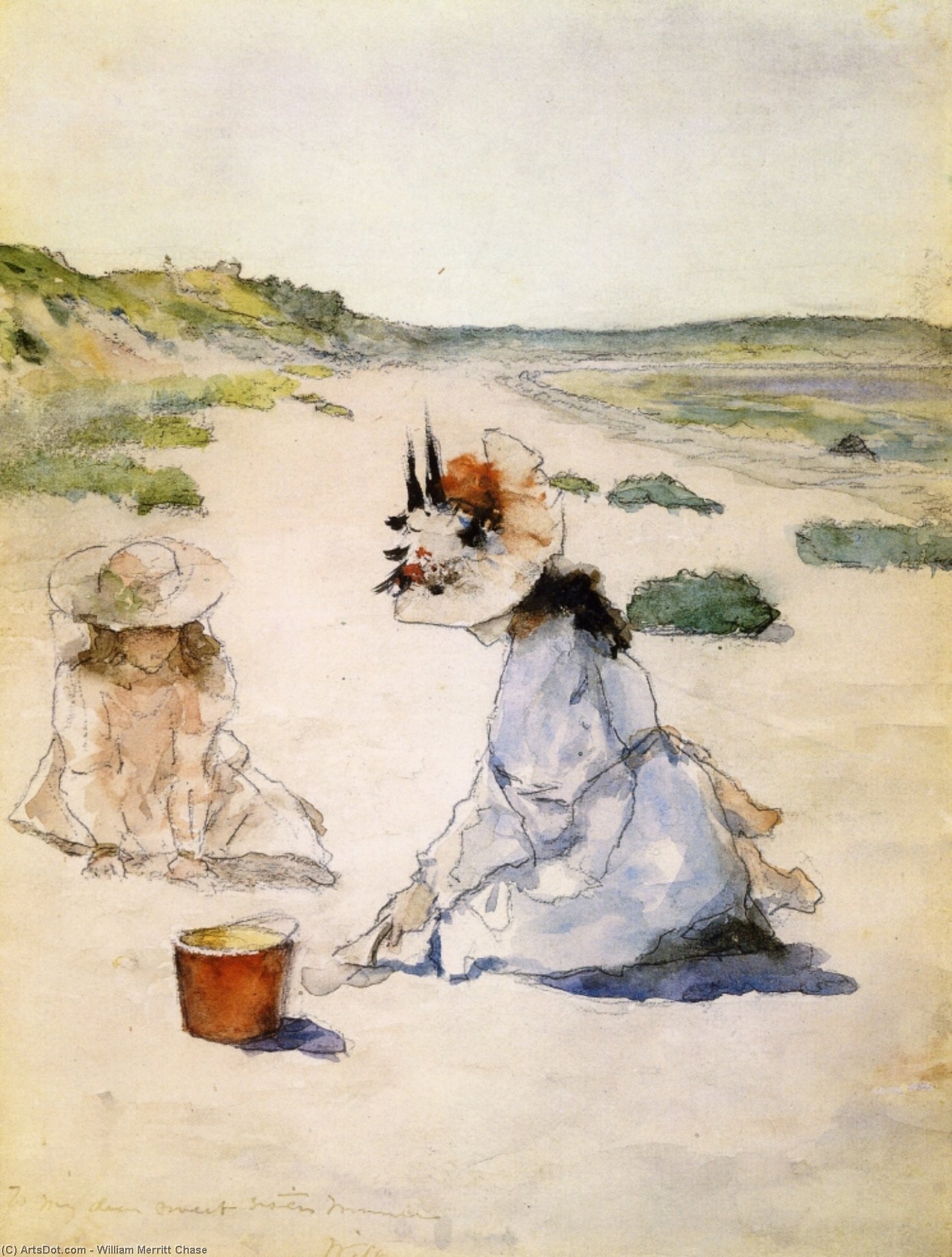 Buy Museum Art Reproductions On the Beach, Shinnecock, 1895 by William Merritt Chase (1849-1916, United States) | ArtsDot.com