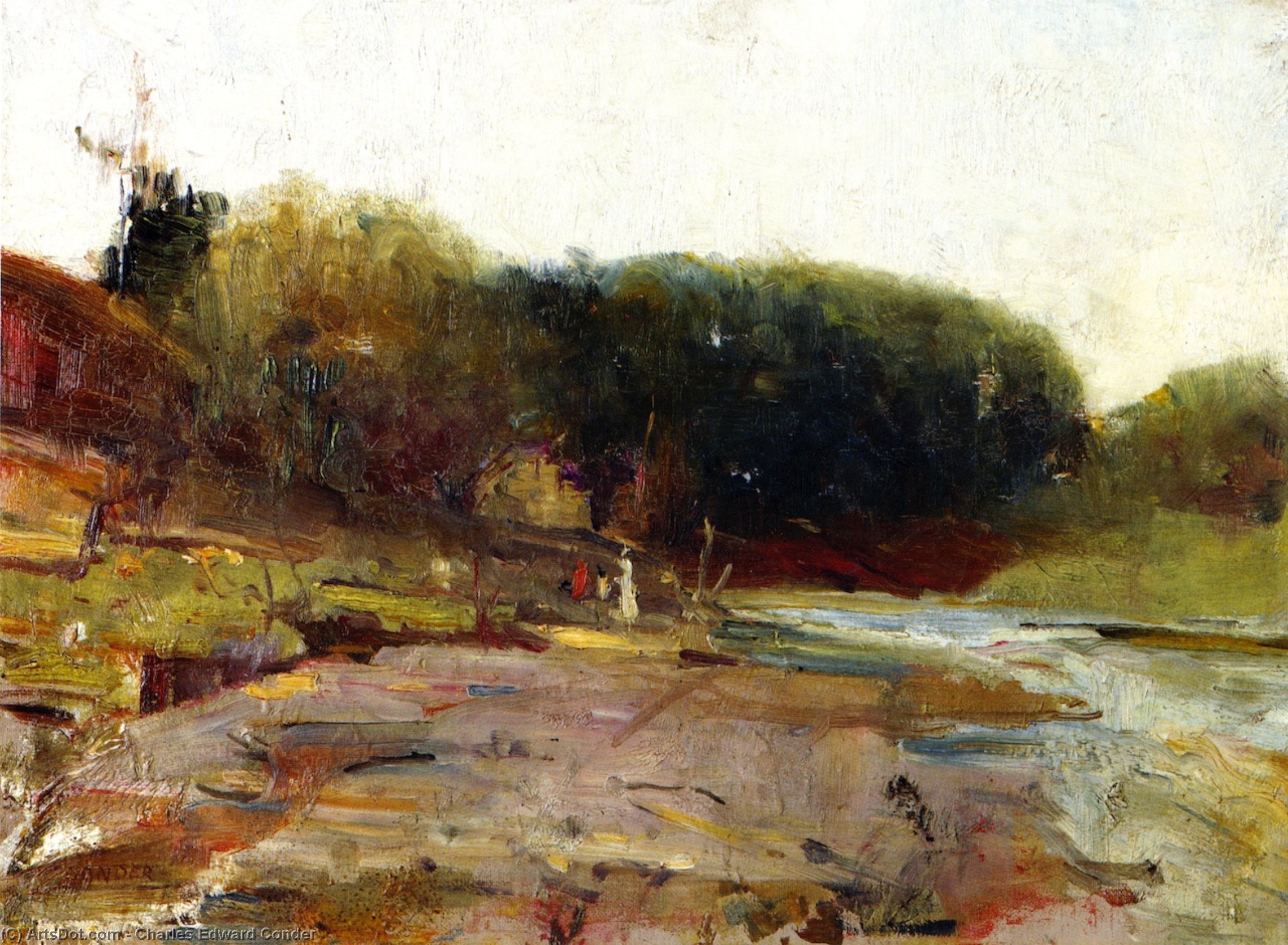 顺序 油畫 维多利亚海德堡附近的Yarra河, 1890 通过 Charles Edward Conder (1868-1909, United Kingdom) | ArtsDot.com