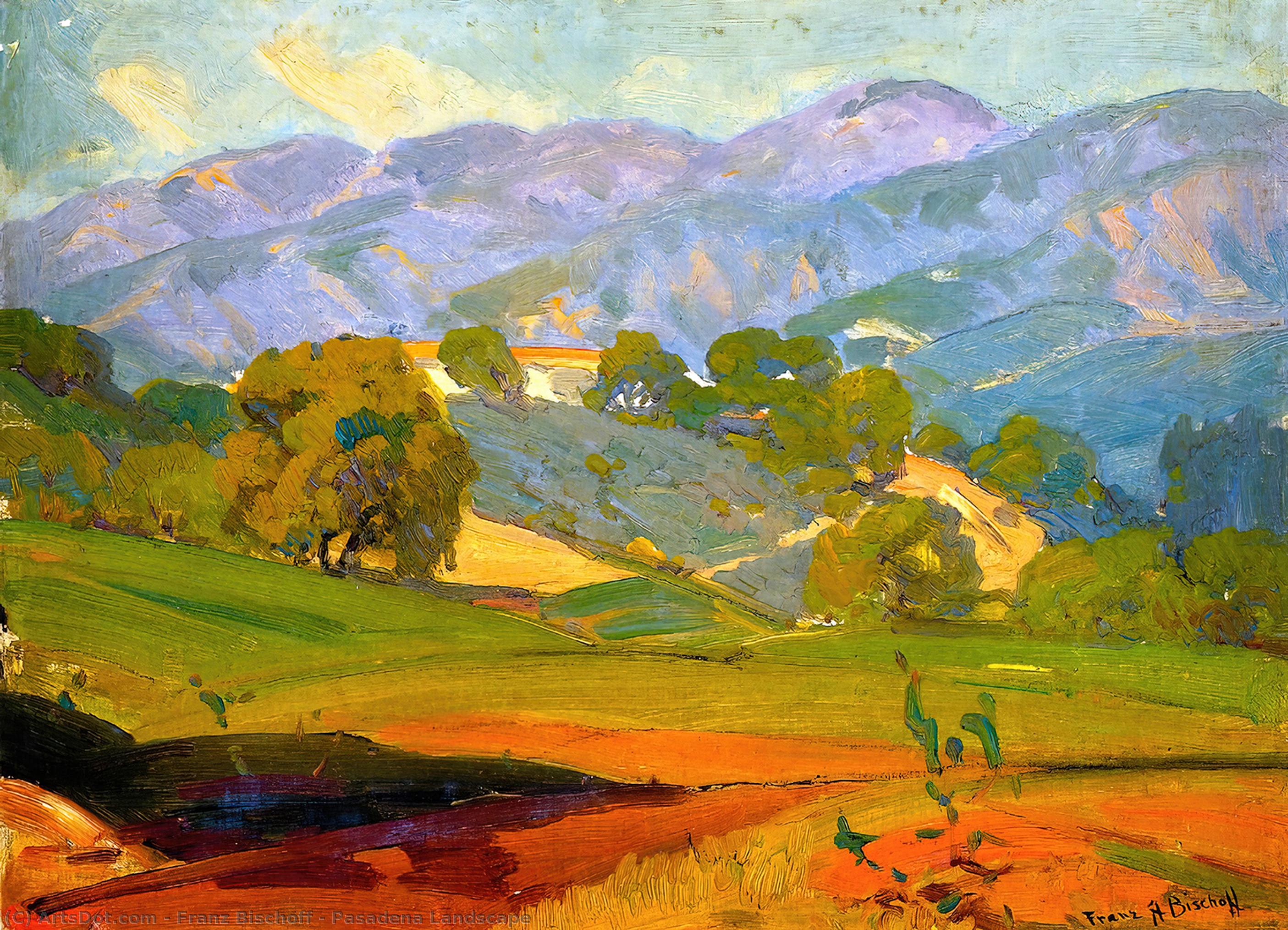 Order Art Reproductions Pasadena Landscape by Franz Bischoff (1864-1929, Austria) | ArtsDot.com