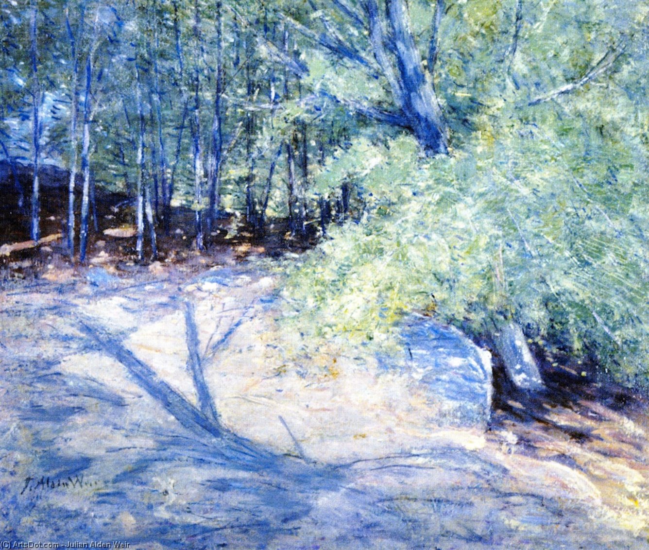 Order Artwork Replica Path in the Woods by Julian Alden Weir (1852-1919, United States) | ArtsDot.com