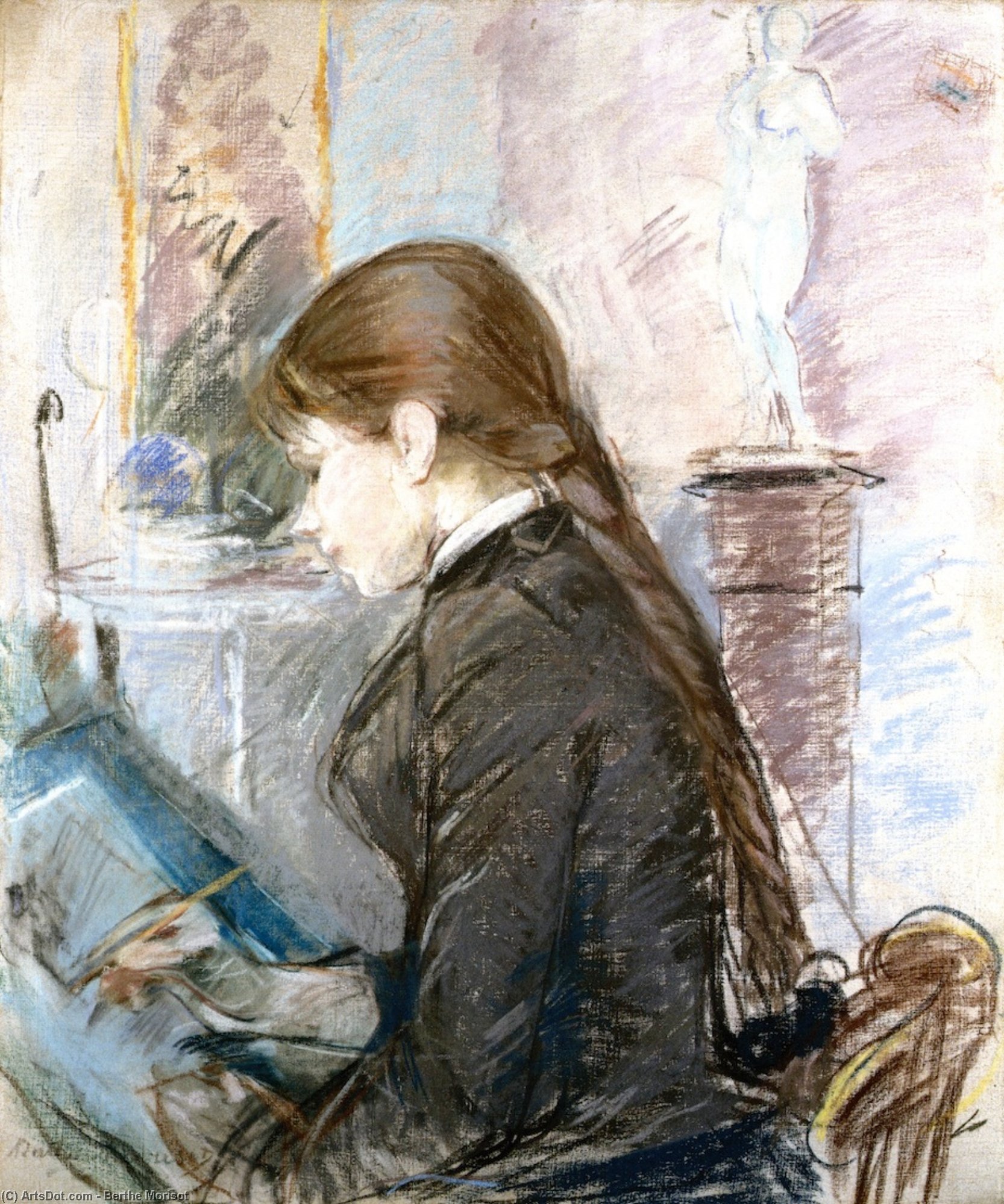 Order Art Reproductions Paule Gobillard Drawing by Berthe Morisot (1841-1895, France) | ArtsDot.com