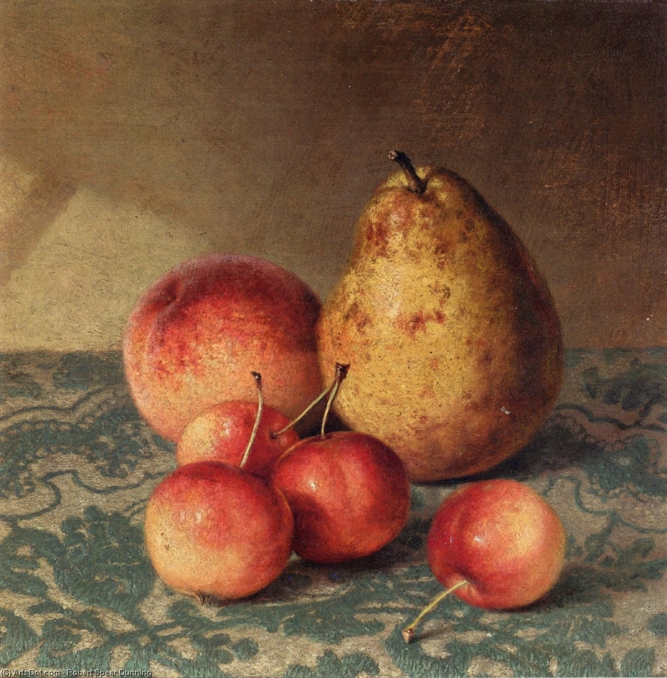 Buy Museum Art Reproductions Pear, Peach and Cherries, 1885 by Robert Spear Dunning (1829-1905, Australia) | ArtsDot.com