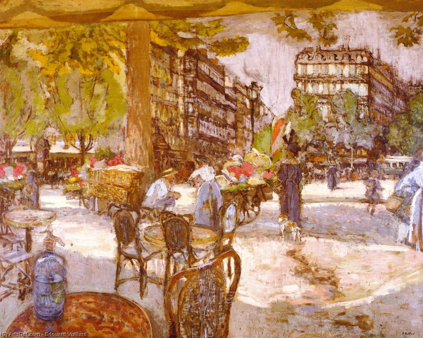 Order Oil Painting Replica Place Saint-Augustin, The Soda Syphon, 1912 by Jean Edouard Vuillard (1868-1940, France) | ArtsDot.com