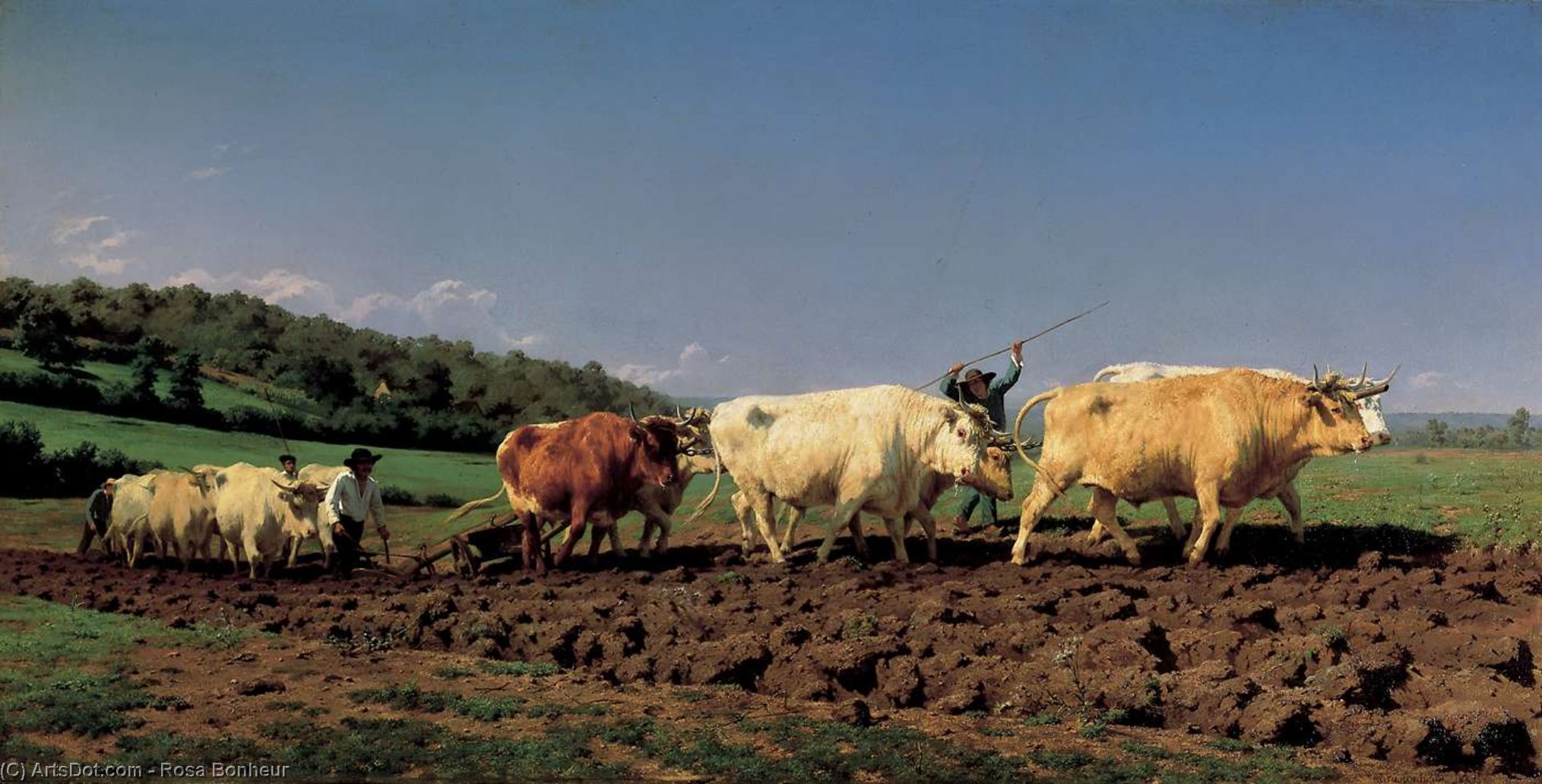 Order Artwork Replica Plowing in the Nivernais, 1849 by Rosa Bonheur (1822-1899, France) | ArtsDot.com