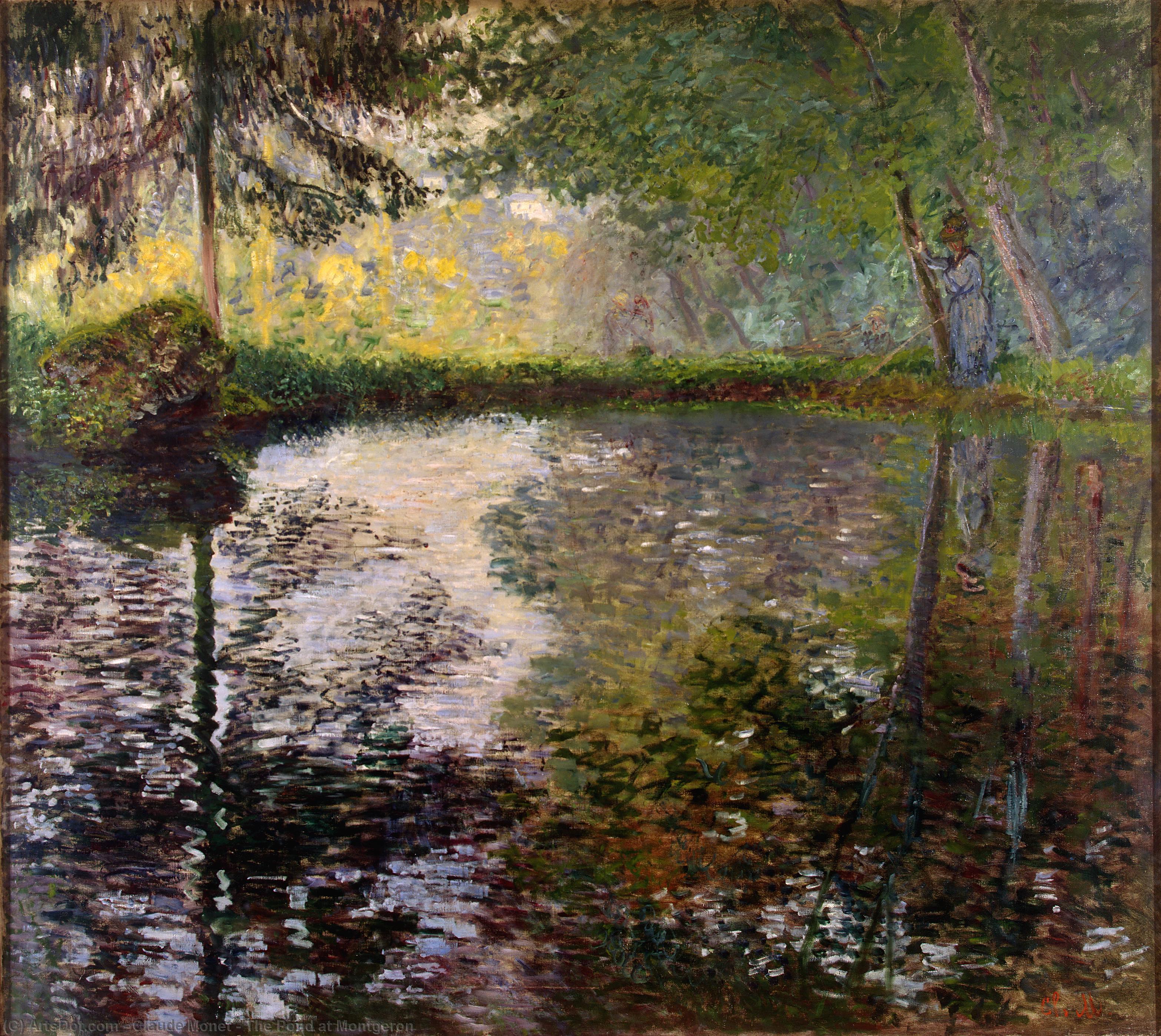 Order Art Reproductions The Pond at Montgeron, 1876 by Claude Monet (1840-1926, France) | ArtsDot.com