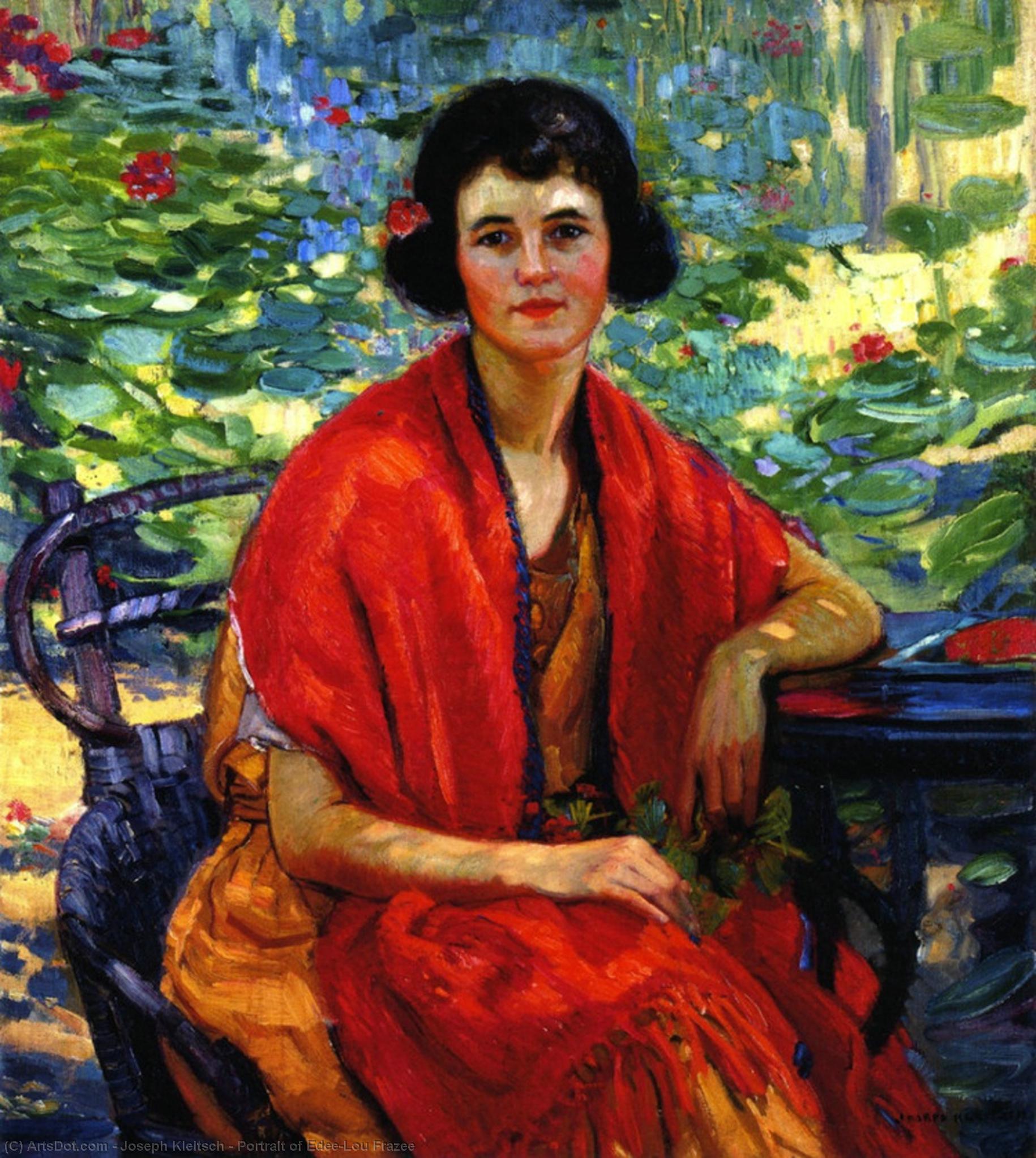 Buy Museum Art Reproductions Portrait of Edee-Lou Frazee, 1920 by Joseph Kleitsch (1885-1931, Hungary) | ArtsDot.com