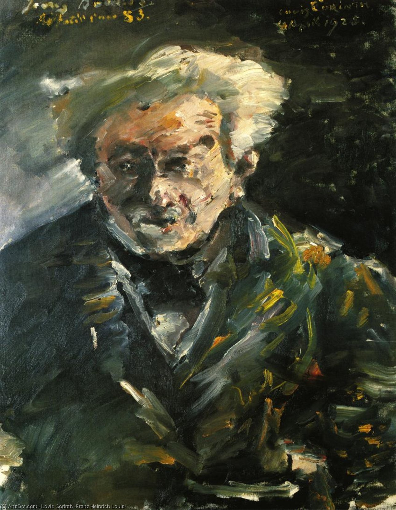 Order Oil Painting Replica Portrait of Georg Brandes, 1925 by Lovis Corinth (Franz Heinrich Louis) (1858-1925, Netherlands) | ArtsDot.com