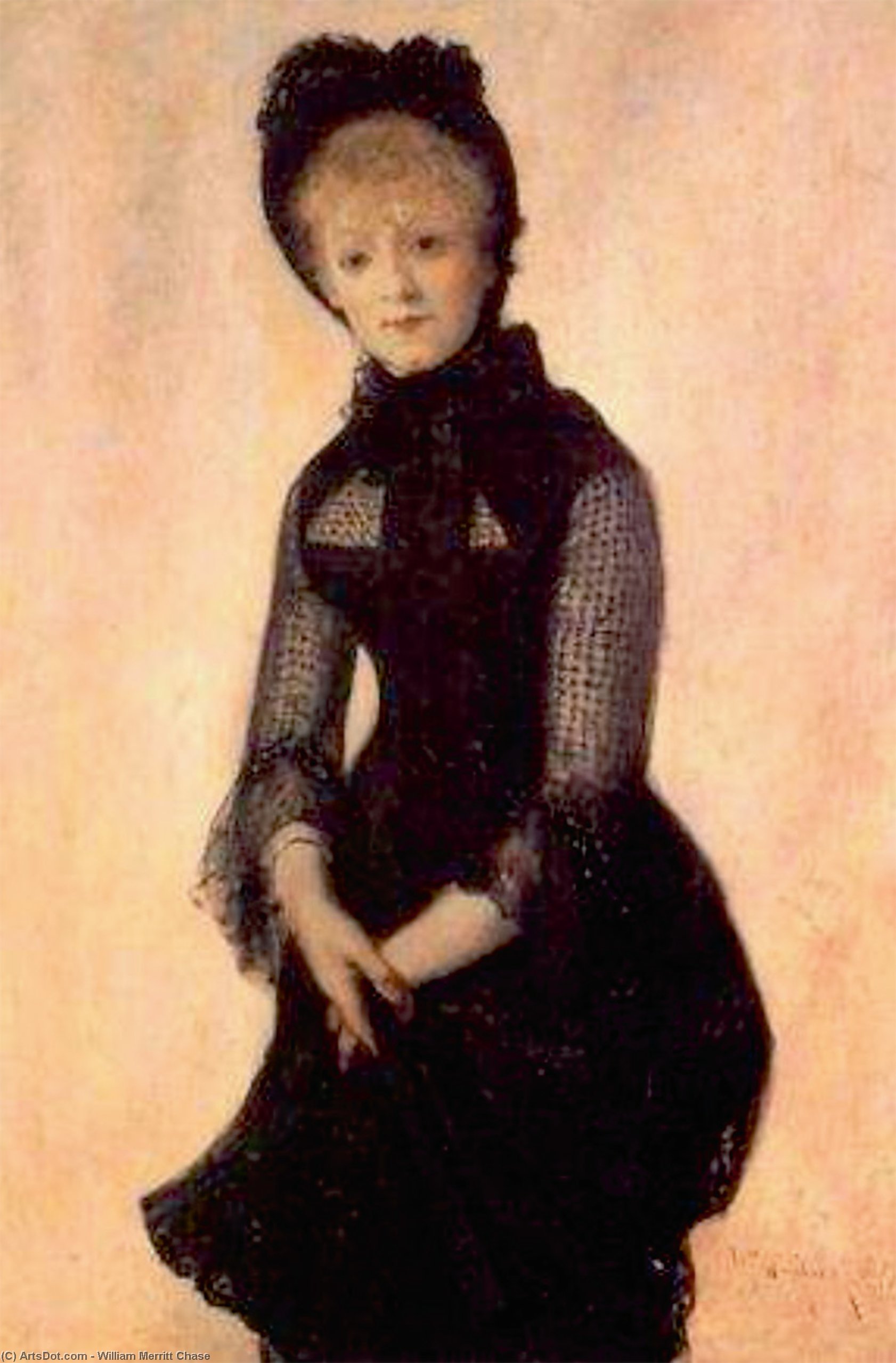 Buy Museum Art Reproductions Portrait of Harriet Hubbard Ayer, 1879 by William Merritt Chase (1849-1916, United States) | ArtsDot.com