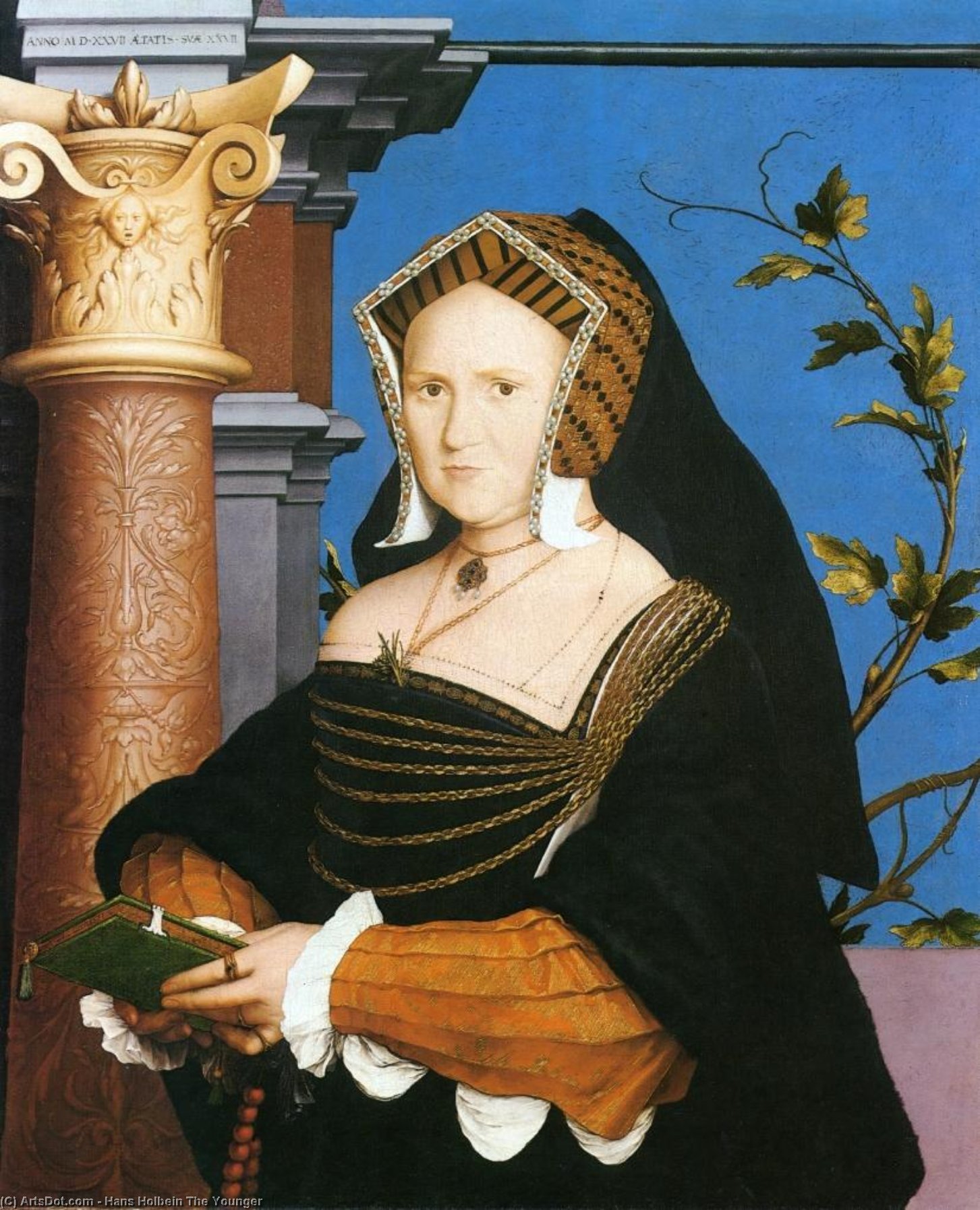Order Oil Painting Replica Portrait of Lady Guildford, 1527 by Hans Holbein The Younger (1497-1543, Italy) | ArtsDot.com