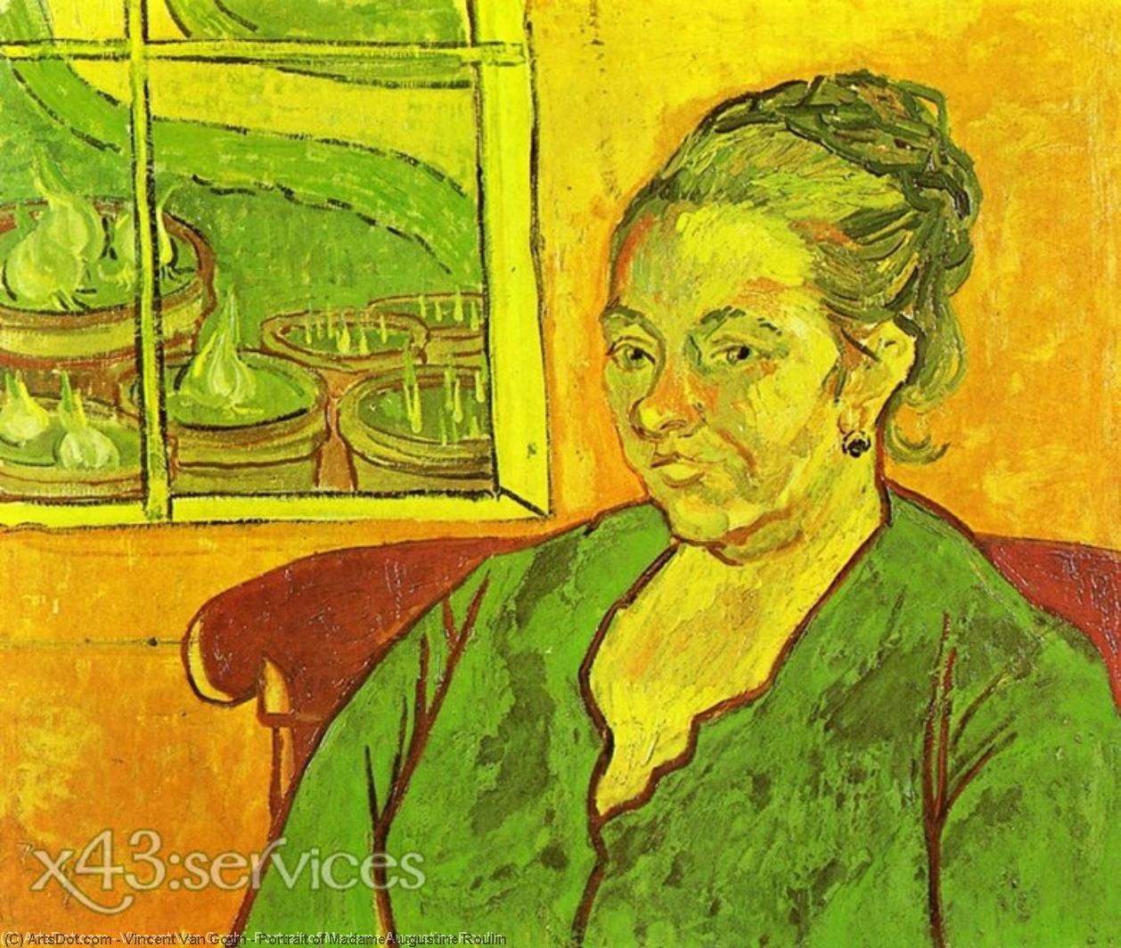 Order Artwork Replica Portrait of Madame Augustine Roulin, 1888 by Vincent Van Gogh (1853-1890, Netherlands) | ArtsDot.com