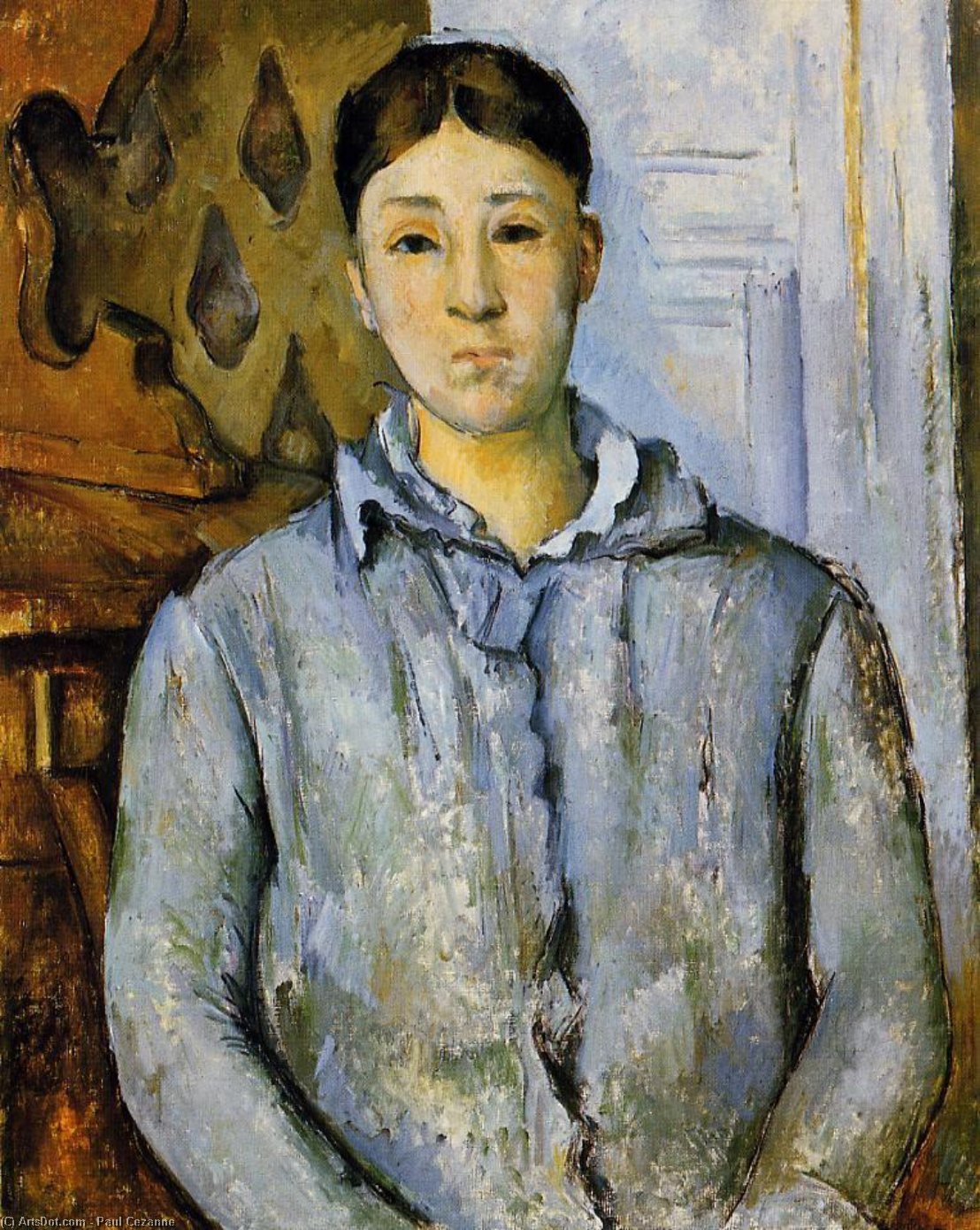 Buy Museum Art Reproductions Portrait of Madame Cezanne, 1890 by Paul Cezanne (1839-1906, France) | ArtsDot.com