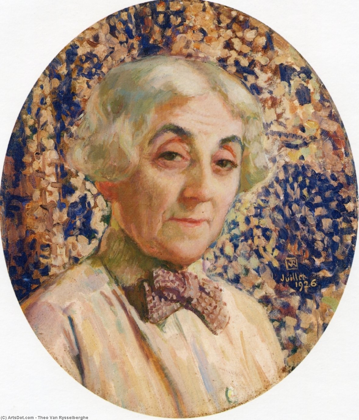 Order Oil Painting Replica Portrait of Maria van Rysselberghe, 1926 by Theo Van Rysselberghe (1862-1926, Belgium) | ArtsDot.com